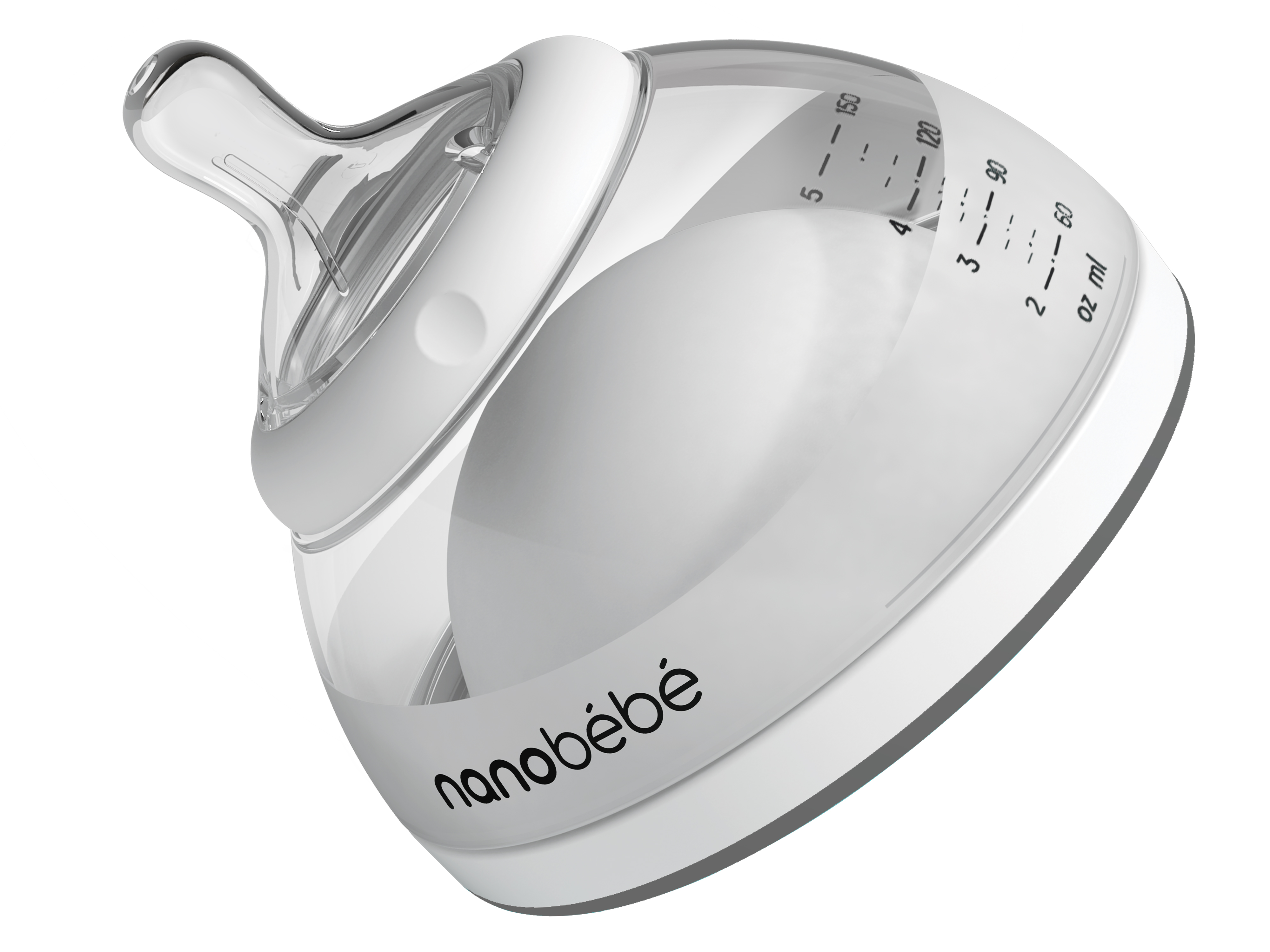 Nanobébé Tåteflaske for Morsmelk, Grå, 150 ml, 1 stk.