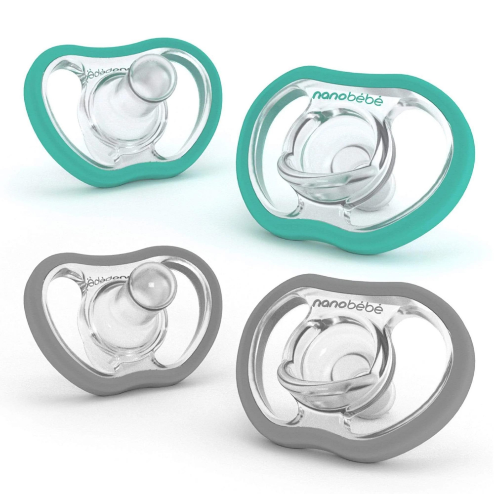 Nanobébé Active Flexy Smokk, 4 mnd+, turkis/grå, 4 stk.