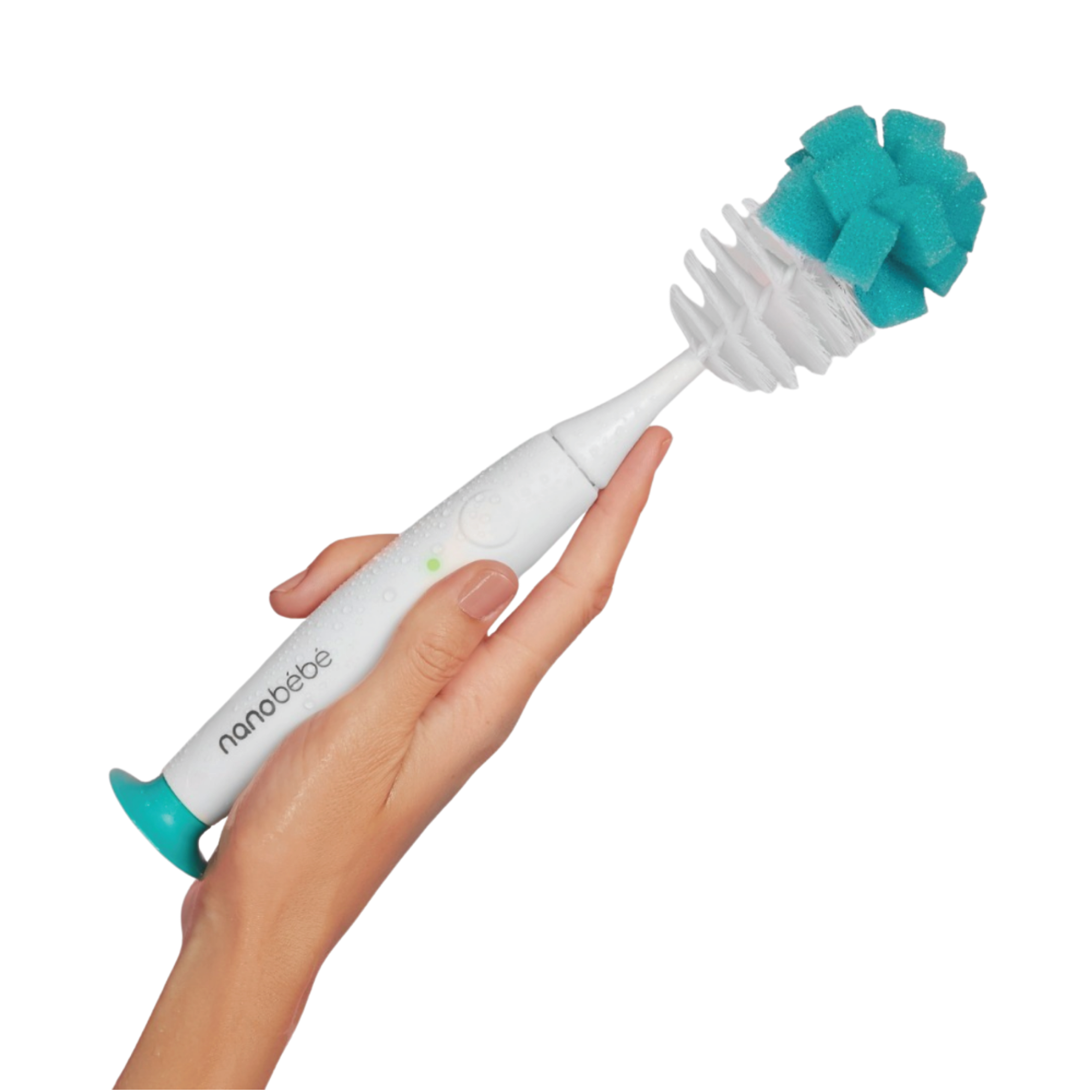 Nanobébé Elektrisk Flaskebørste, Turkis, 1 stk.