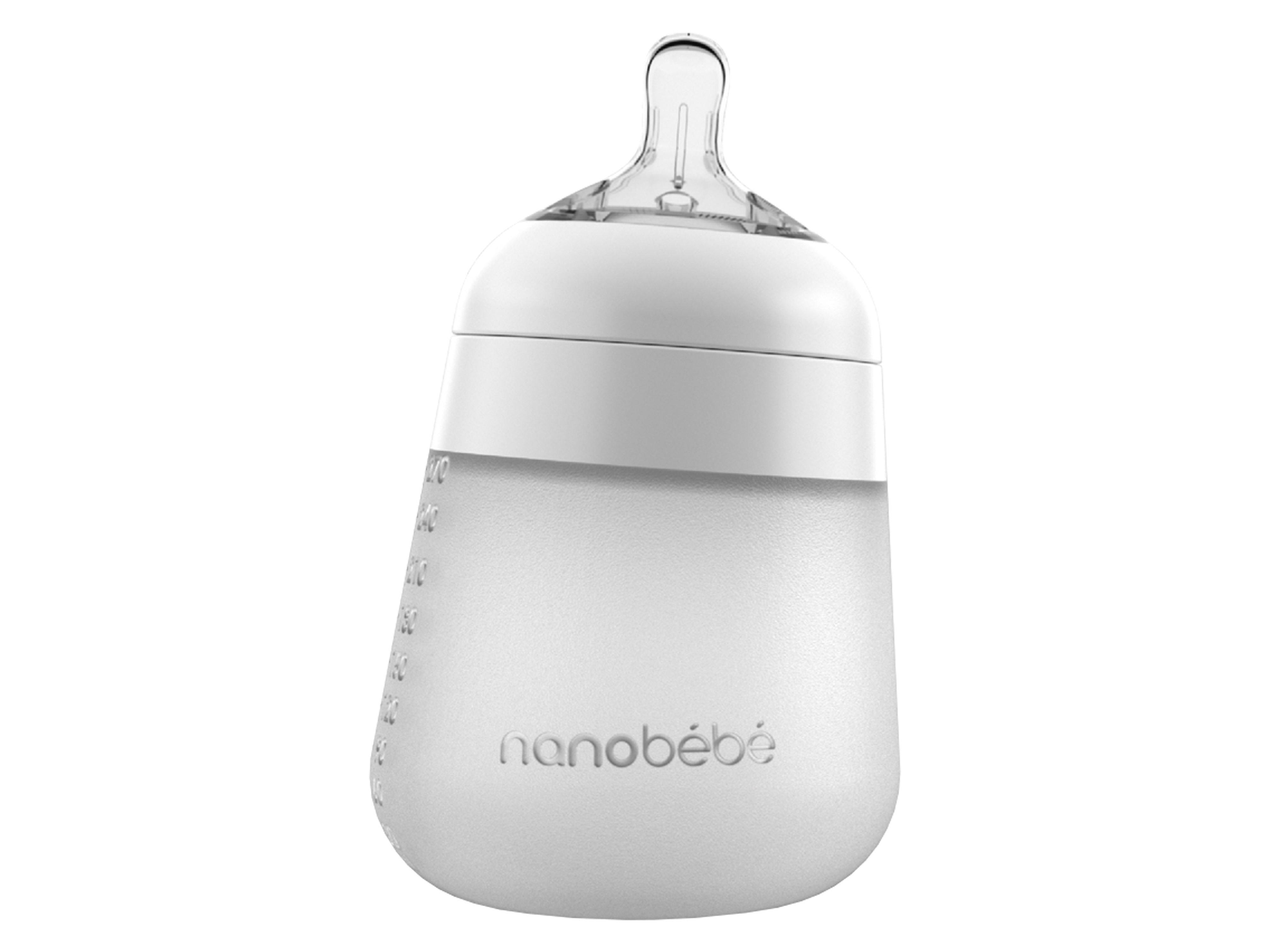 Nanobébé Flexy Silicone Bottle, Hvit, 270 ml, 1 stk.