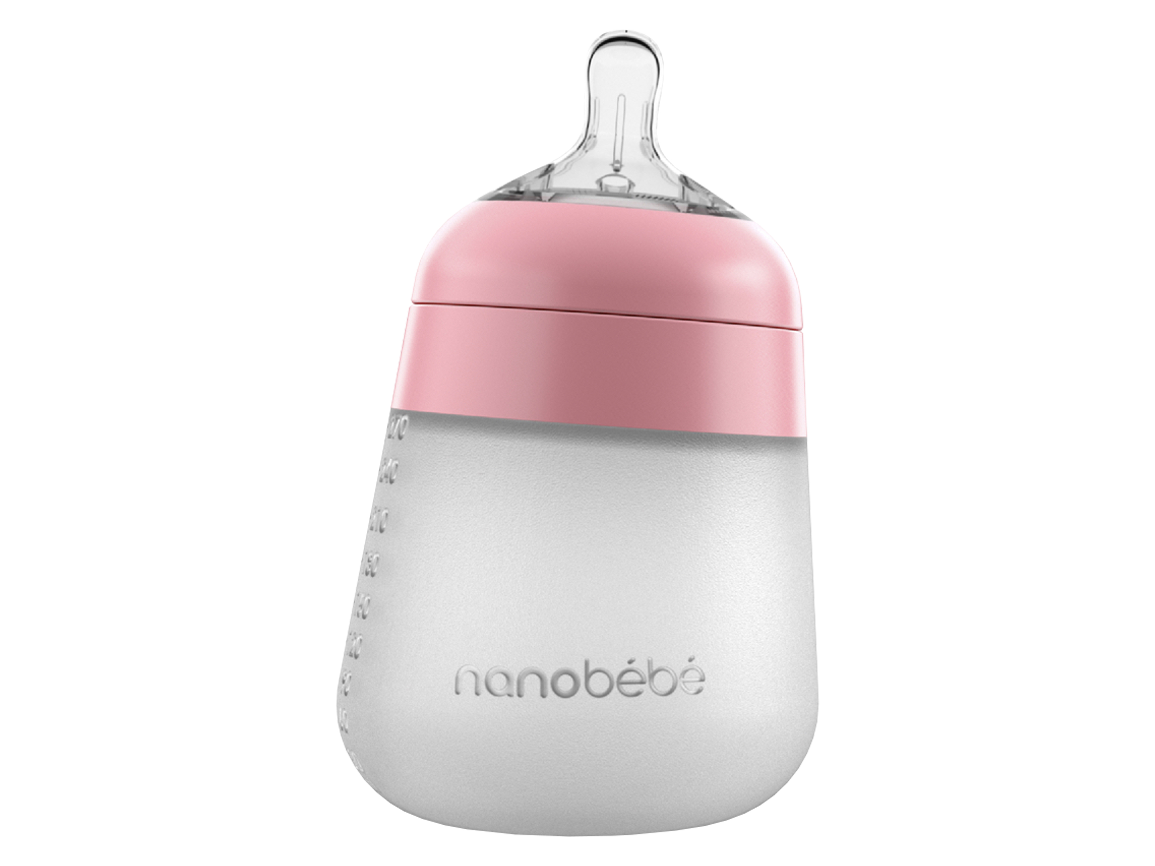 Nanobébé Flexy Silicone Bottle, Rosa, 270 ml, 1 stk.