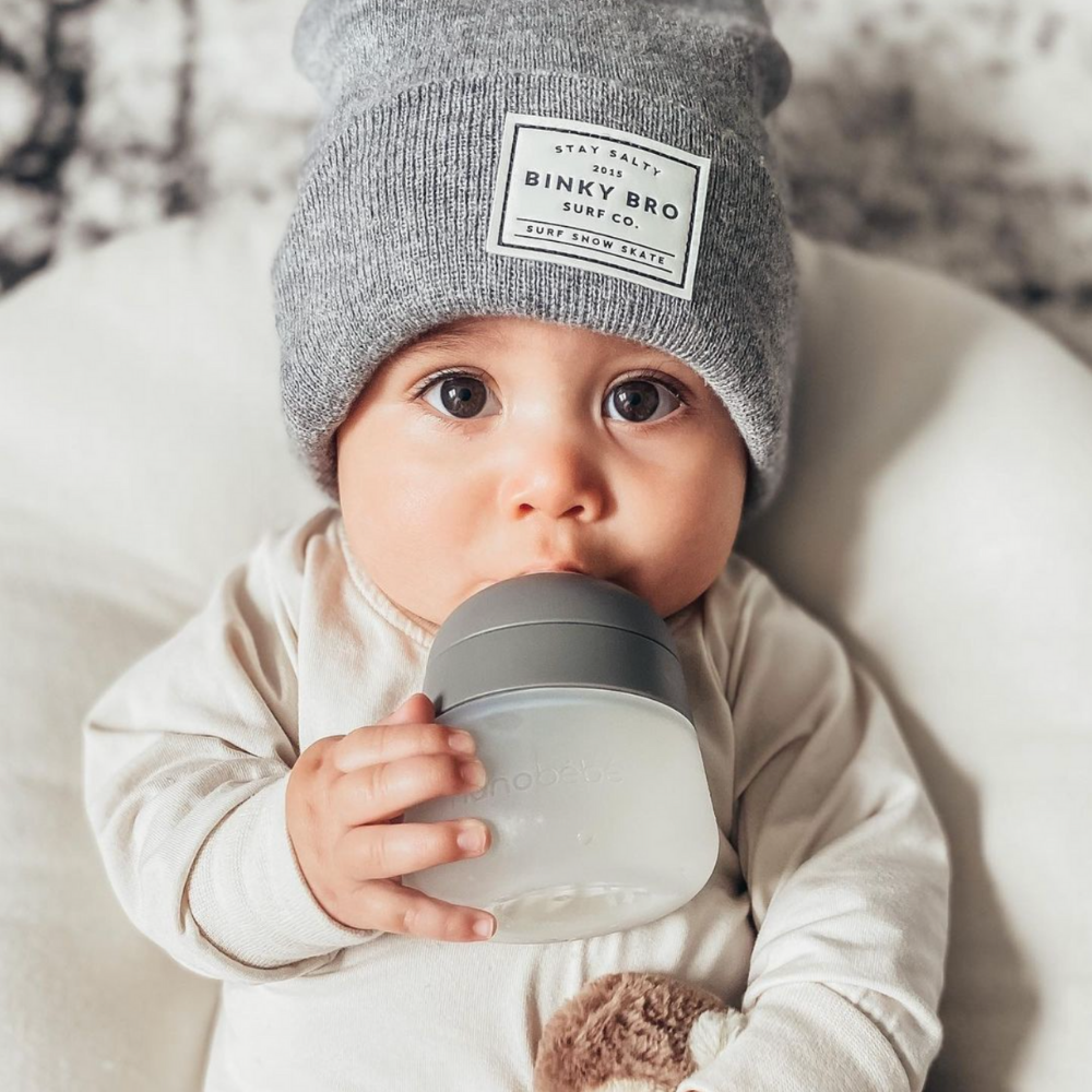 Nanobébé Flexy Silicone Bottles, Grå, 2 x 150 ml