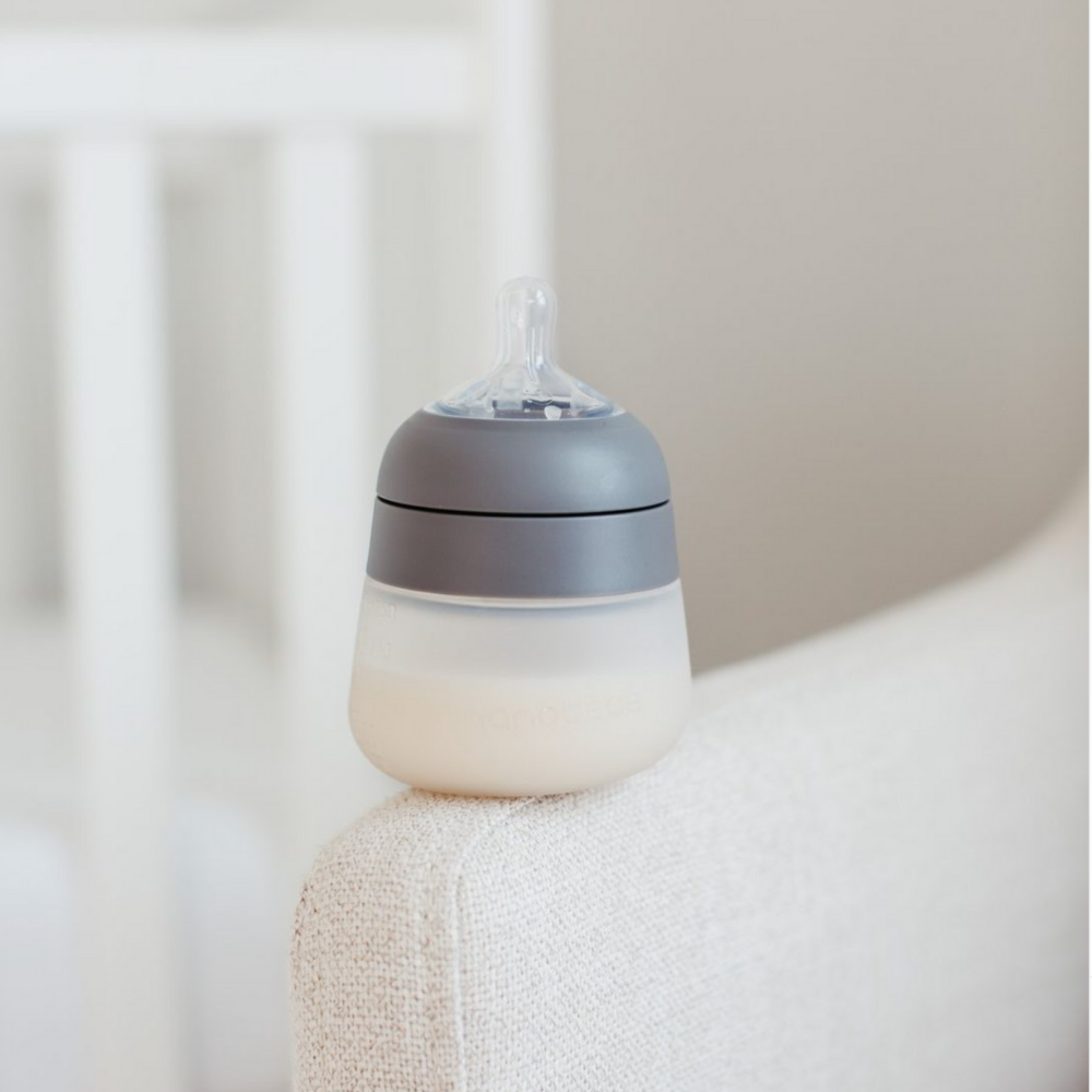 Nanobébé Flexy Silicone Bottles, Grå, 2 x 150 ml