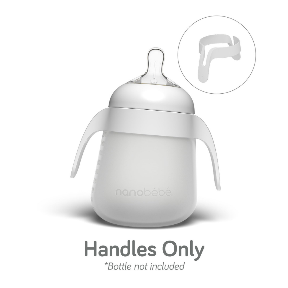 Nanobébé Løse håndtak til Flexy Silikontåteflaske Gen 2, Hvit, 2 stk.