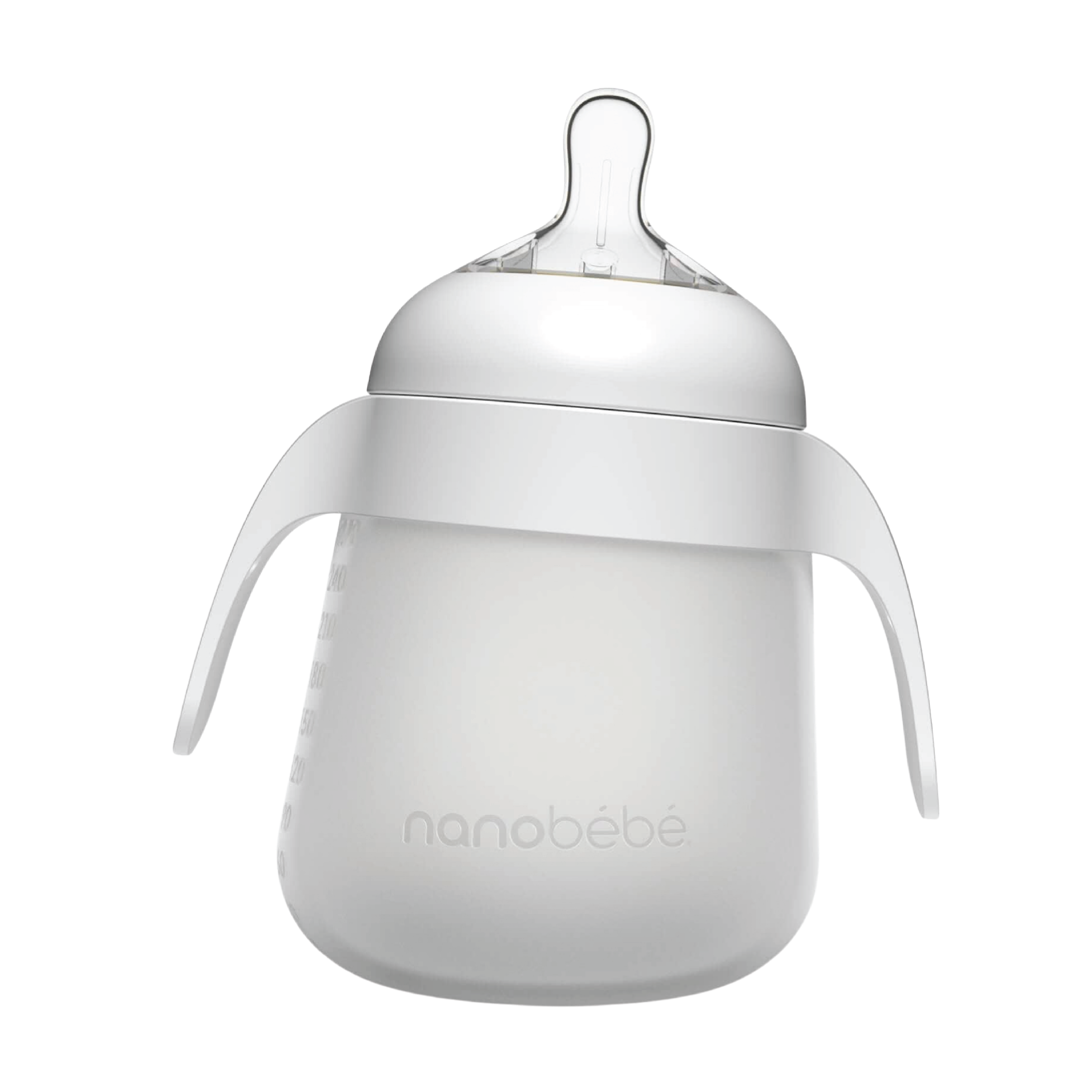 Nanobébé Løse håndtak til Flexy Silikontåteflaske Gen 2, Hvit, 2 stk.