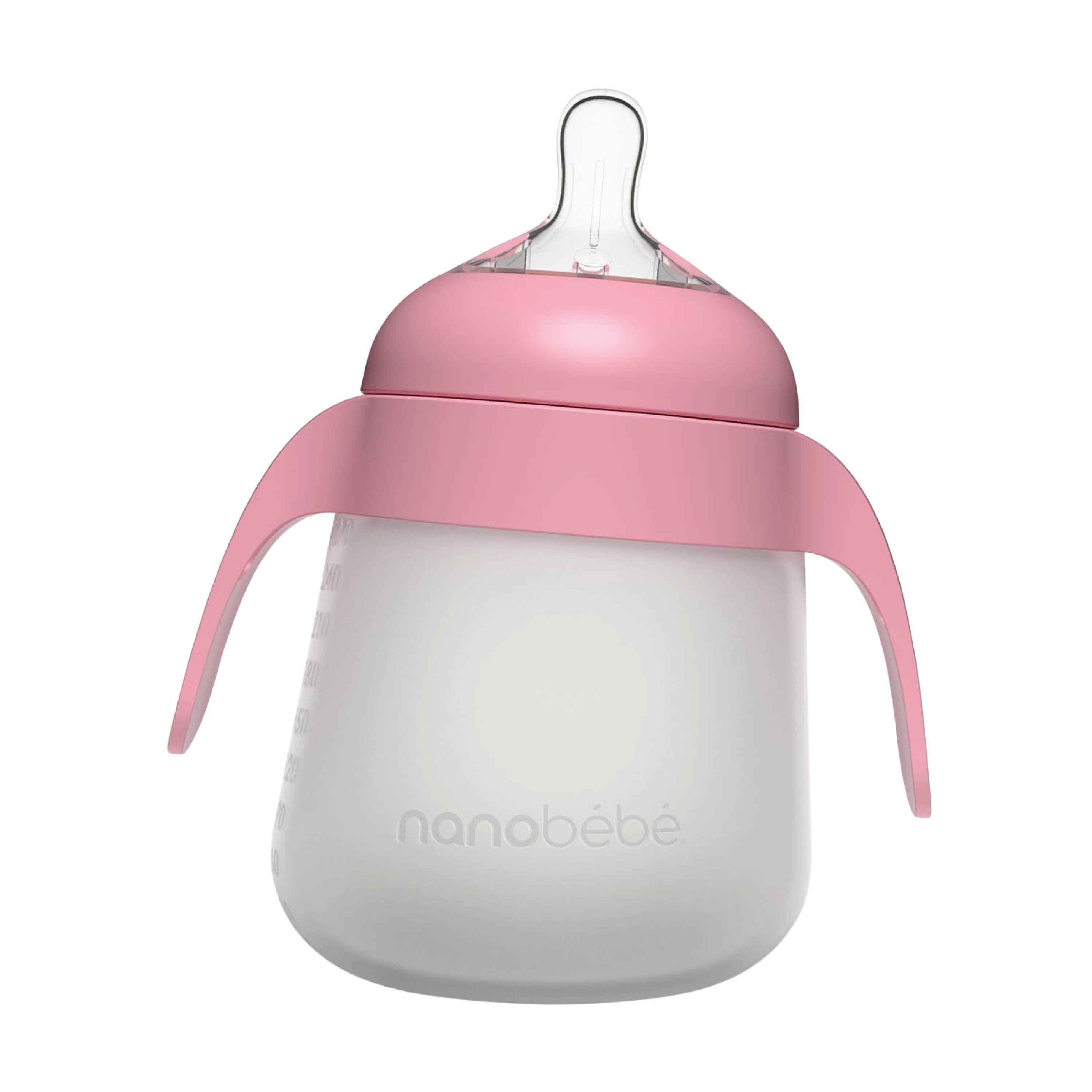 Nanobébé Løse håndtak til Flexy Silikontåteflaske Gen 2, Rosa, 2 stk.