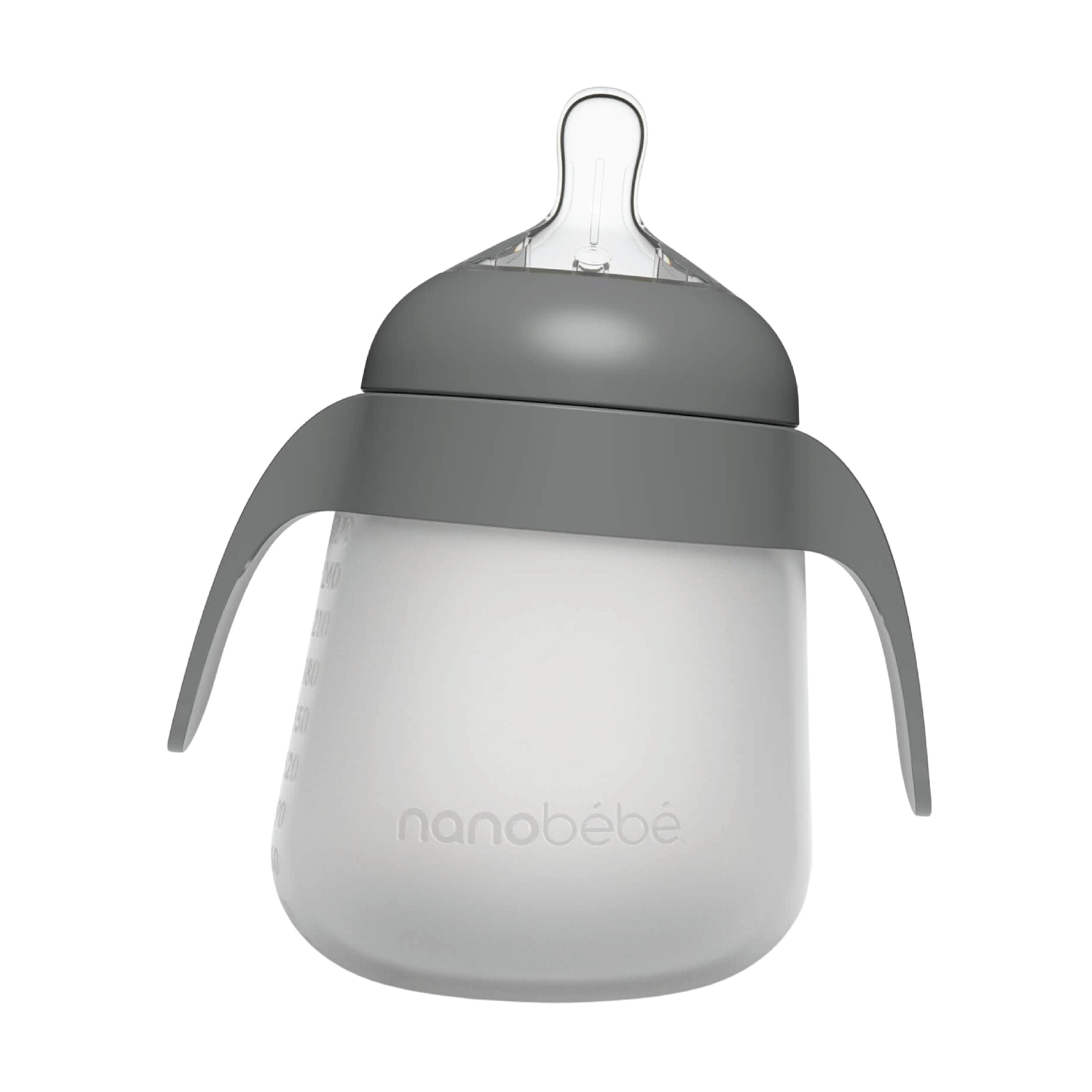 Nanobébé Løse håndtak til Flexy Silikontåteflaske Gen 2, Grå, 2 stk.