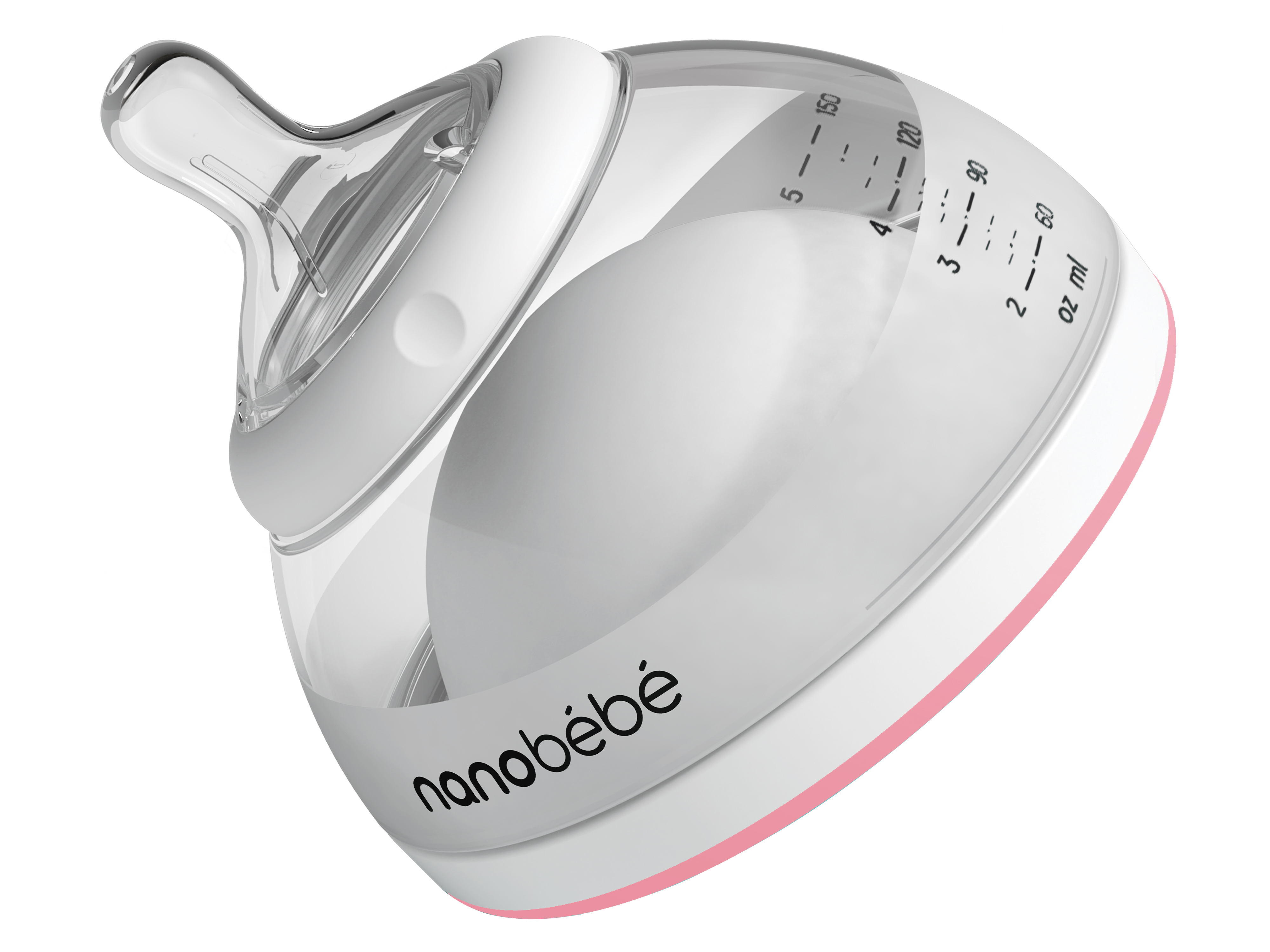 Nanobébé Tåteflaske for Morsmelk, Rosa, 150 ml, 1 stk.