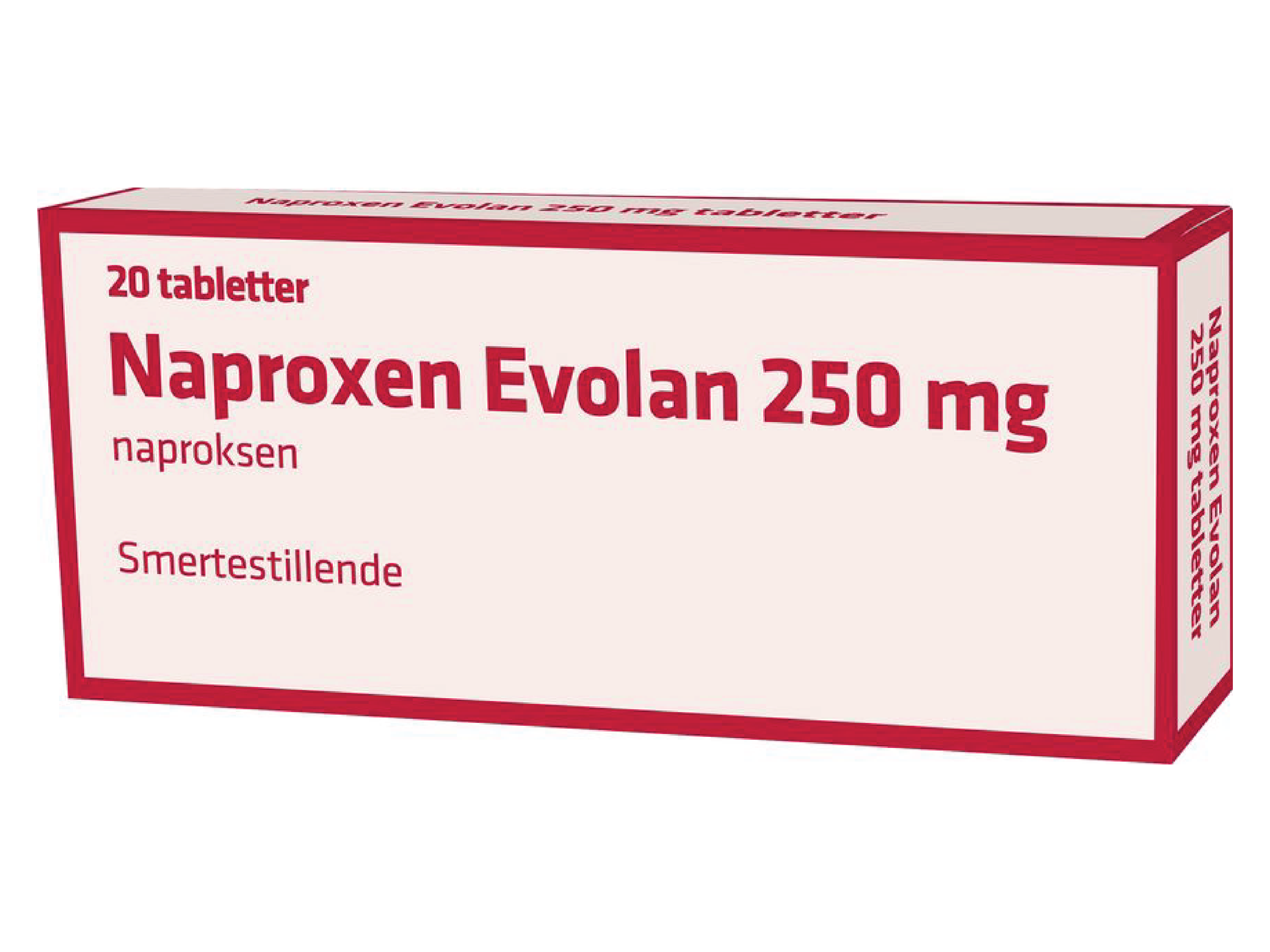 Naproxen Evolan 250 mg tabletter, 20 stk.