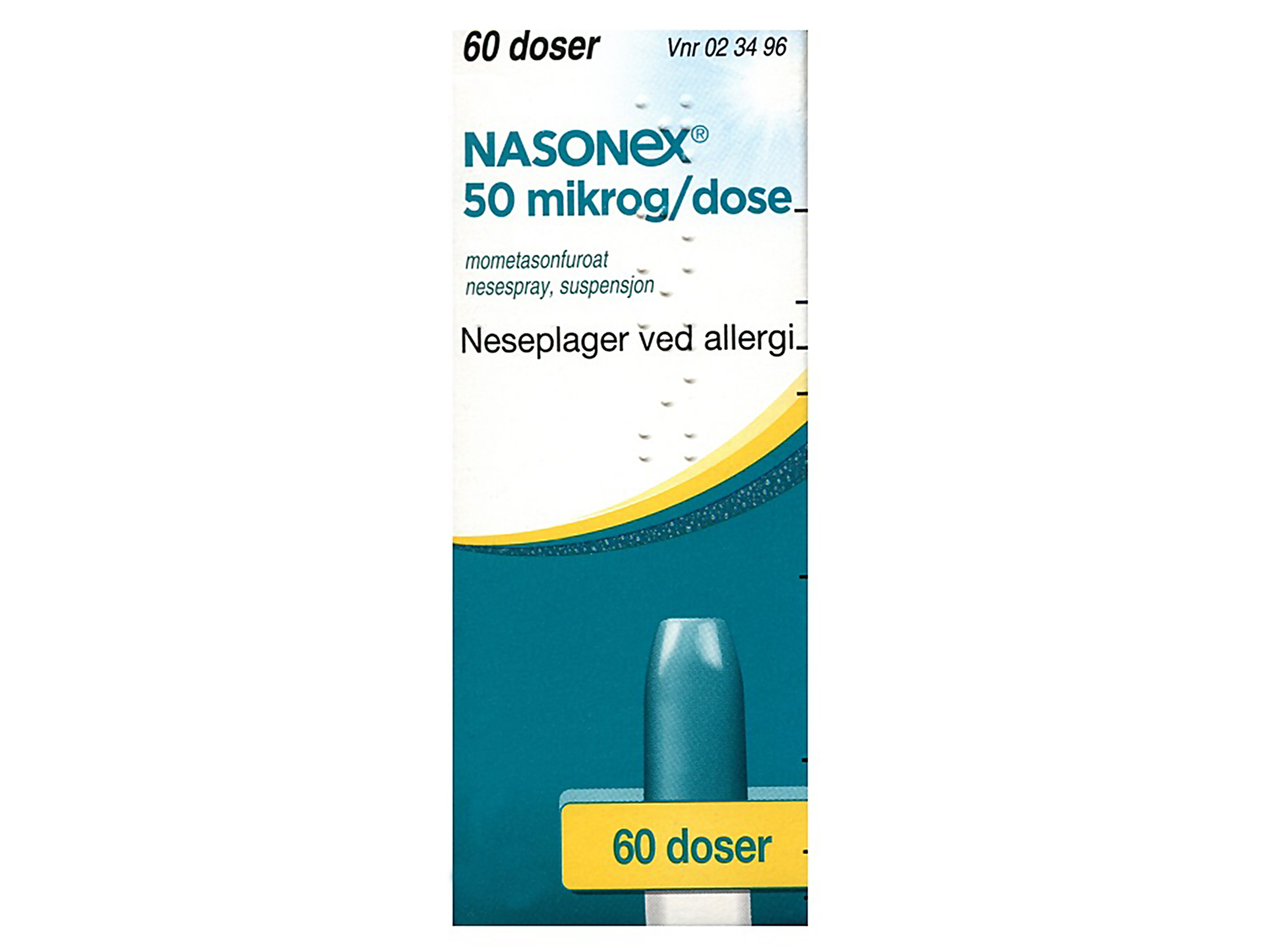 Nasonex Nesespray 50mcg/dose, 60 doser.