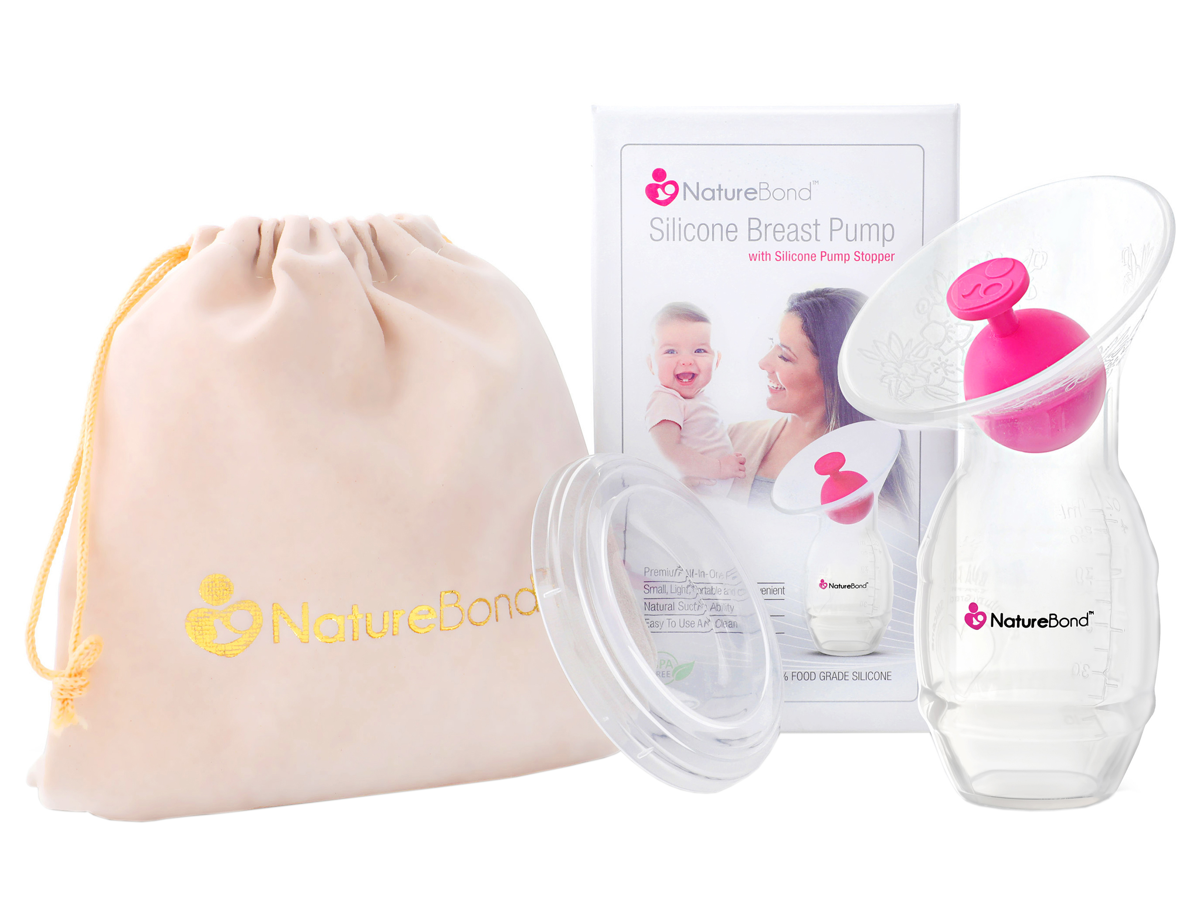 NatureBond Silicone Breast Pump, 1 stk