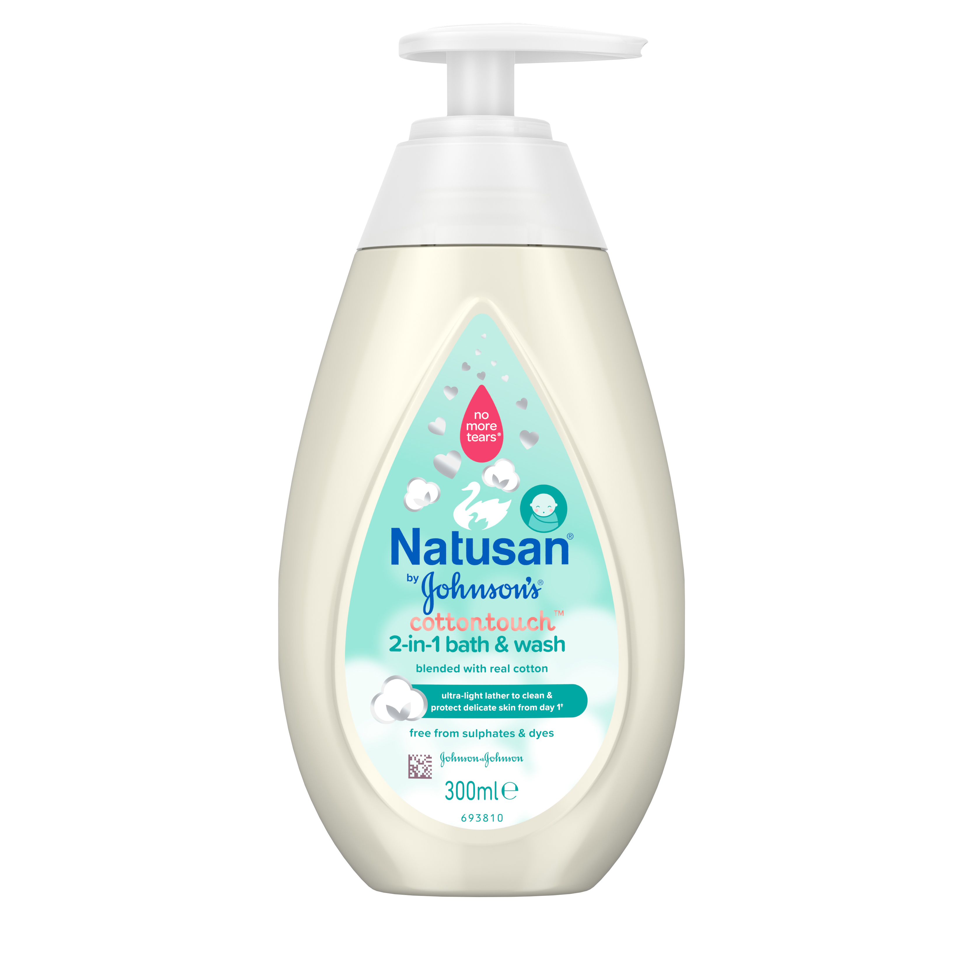 Natusan by Johnson's® CottonTouch™ Bath & Wash, 300 ml