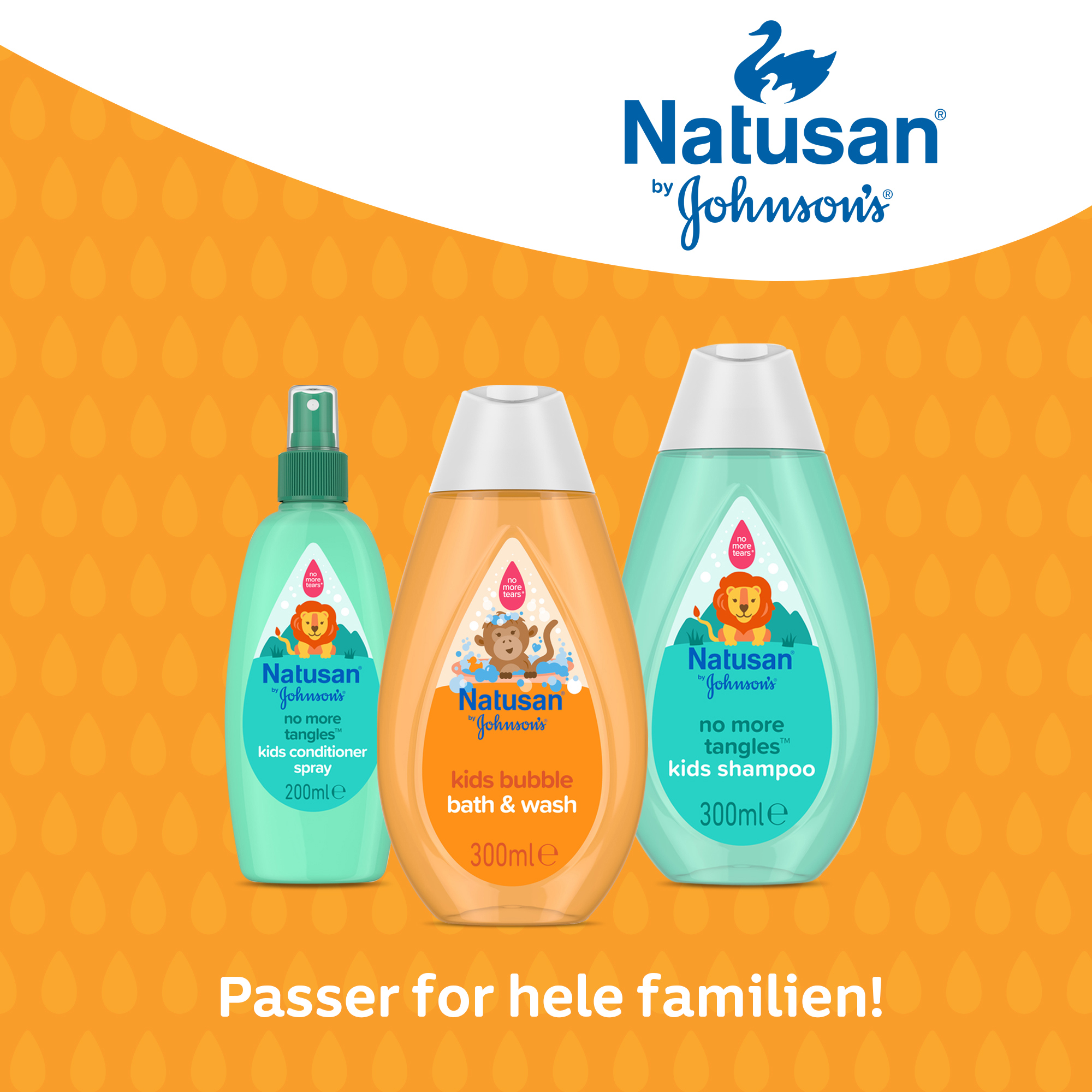 Natusan by Johnson's® Kids Bubble Bath & Wash, 300 ml
