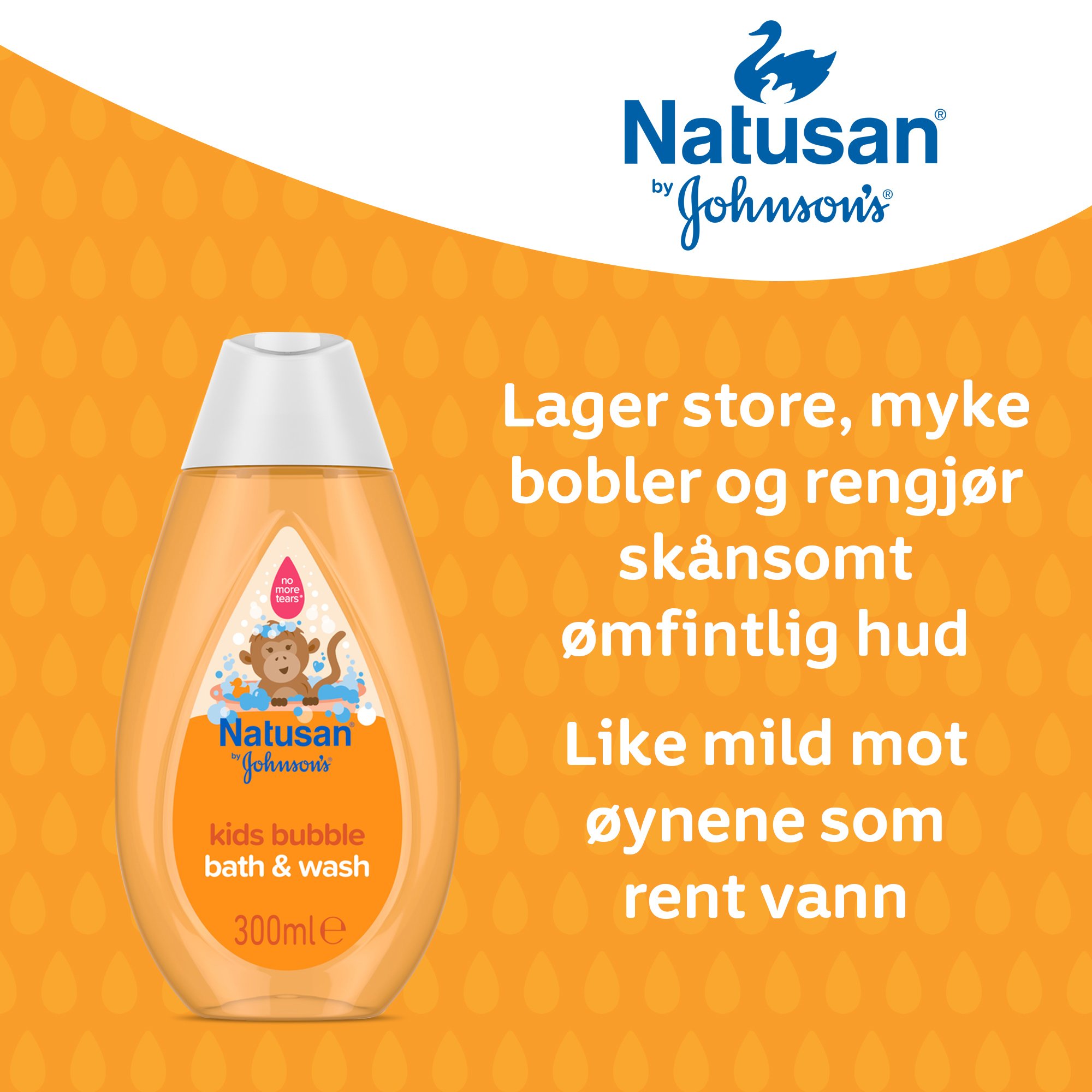 Natusan by Johnson's® Kids Bubble Bath & Wash, 300 ml