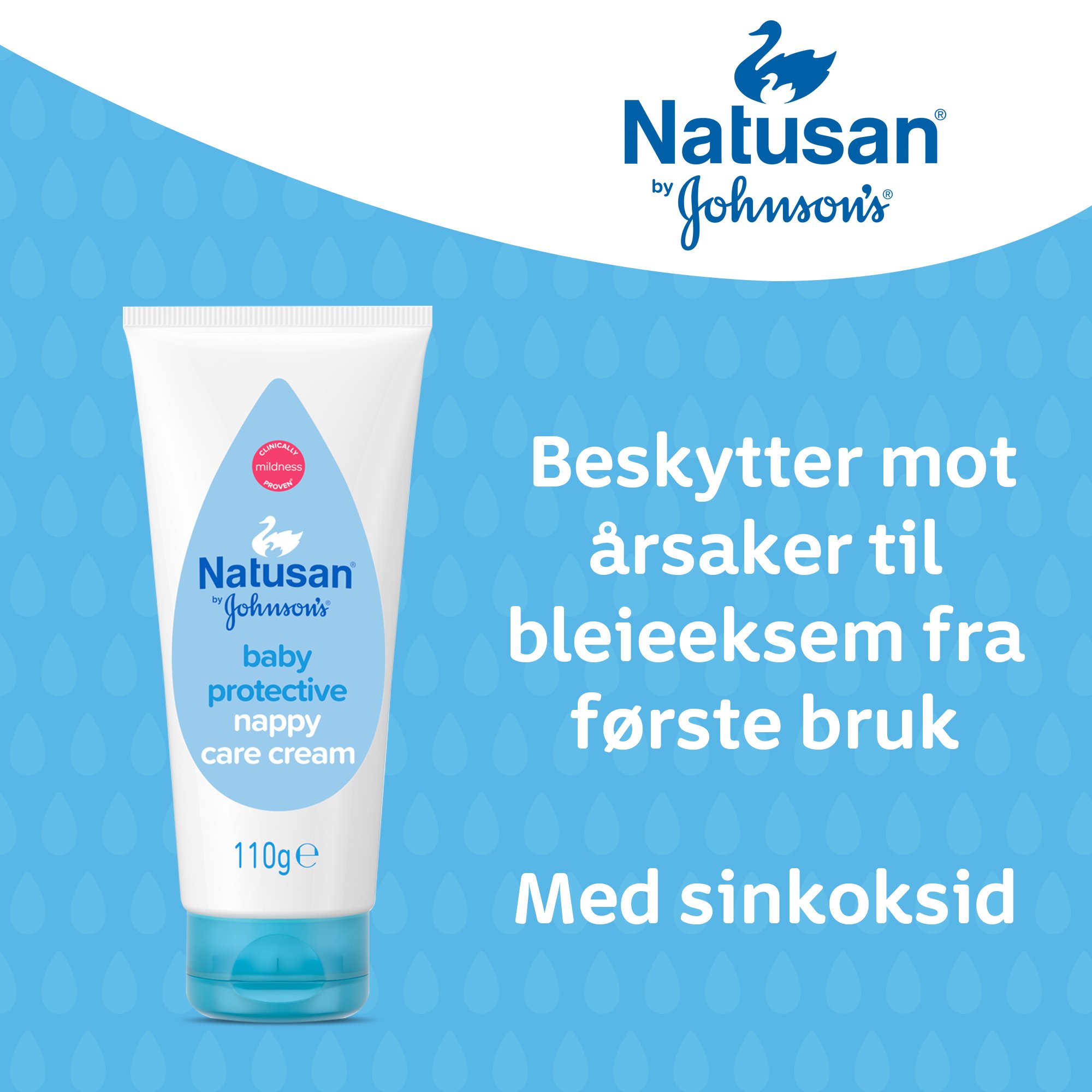 Natusan by Johnson's® Nappy Care Cream with Zinc, 110 g