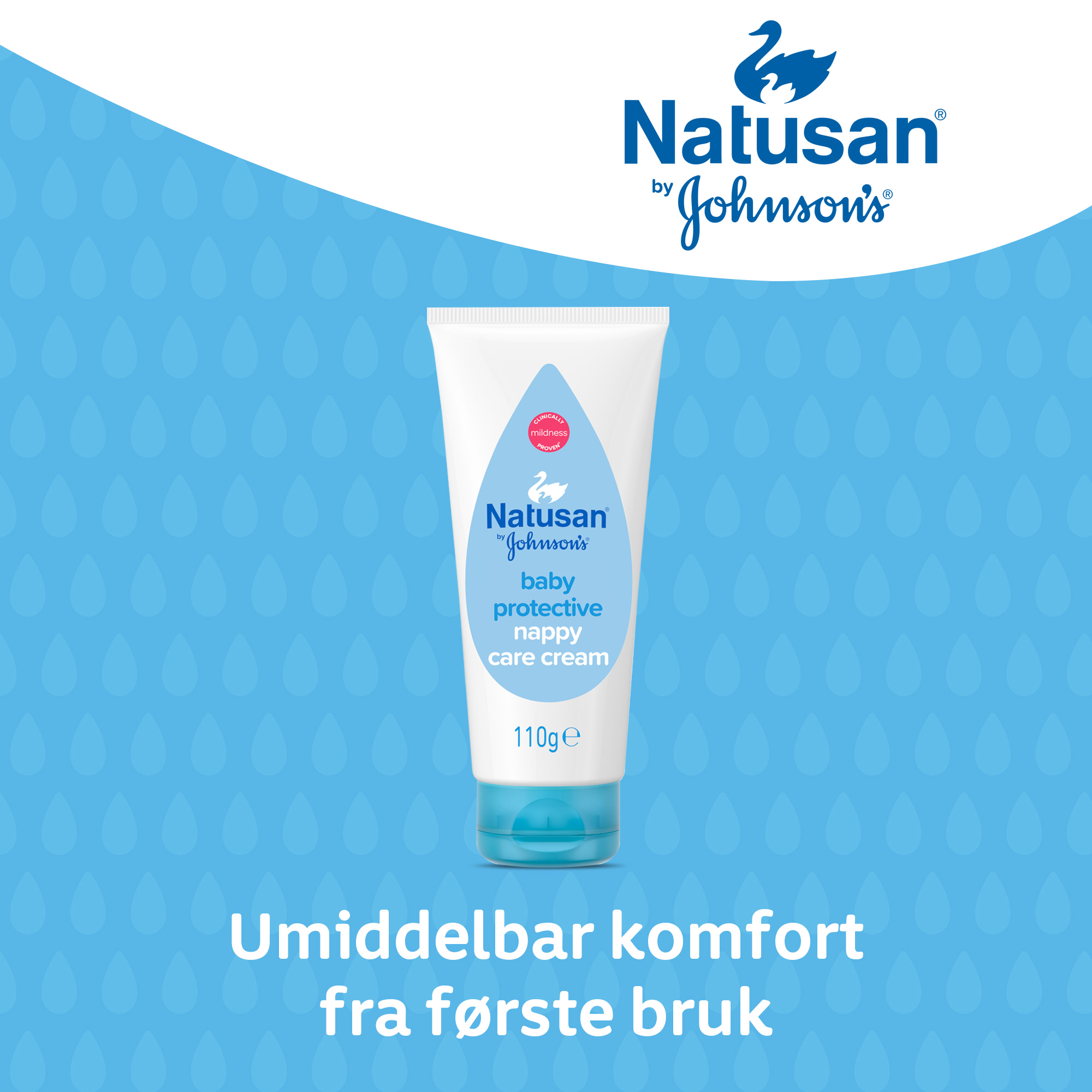 Natusan by Johnson's® Nappy Care Cream with Zinc, 110 g