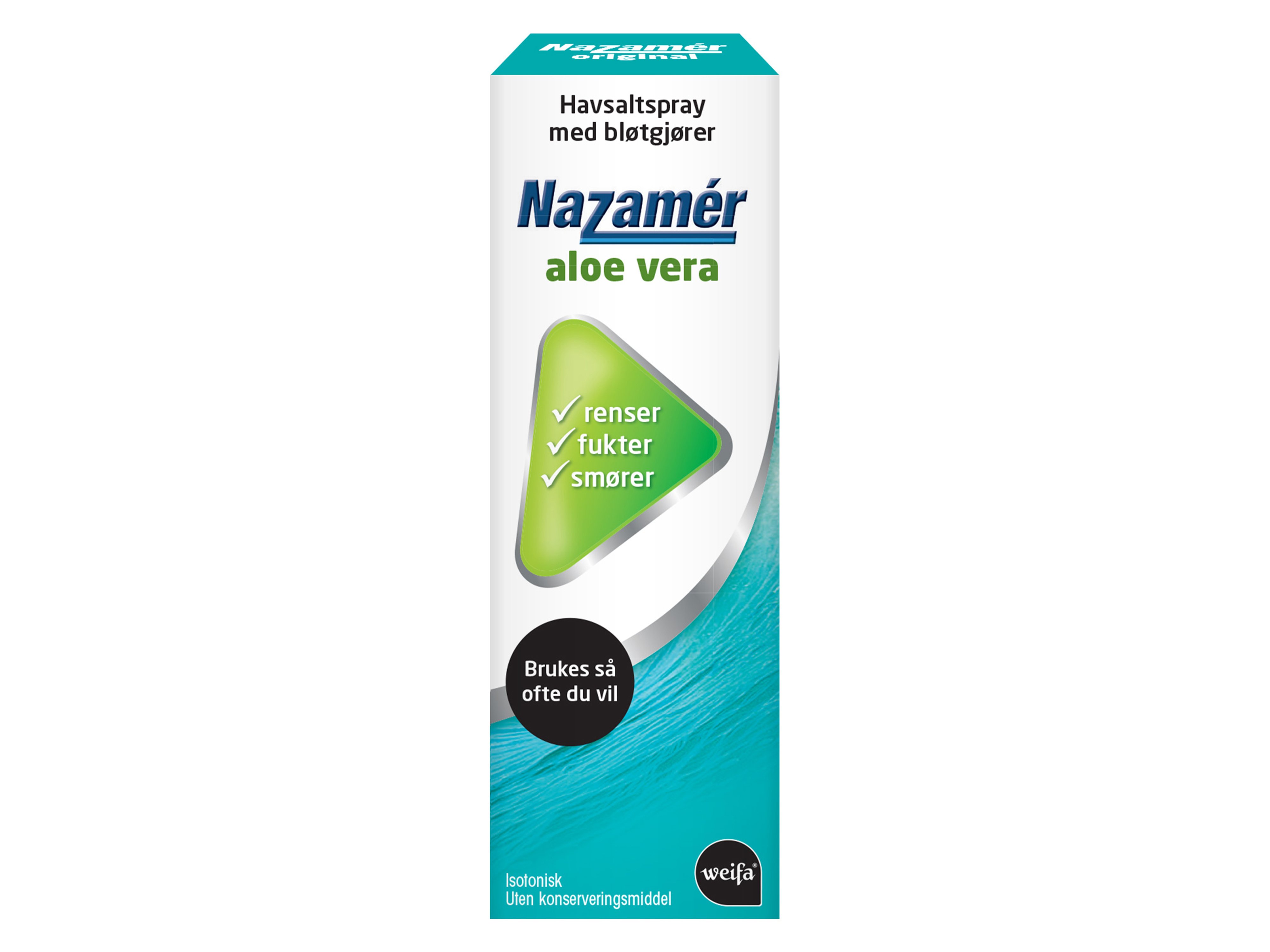 Nazamer Aloe Vera saltvannspray, 20 ml