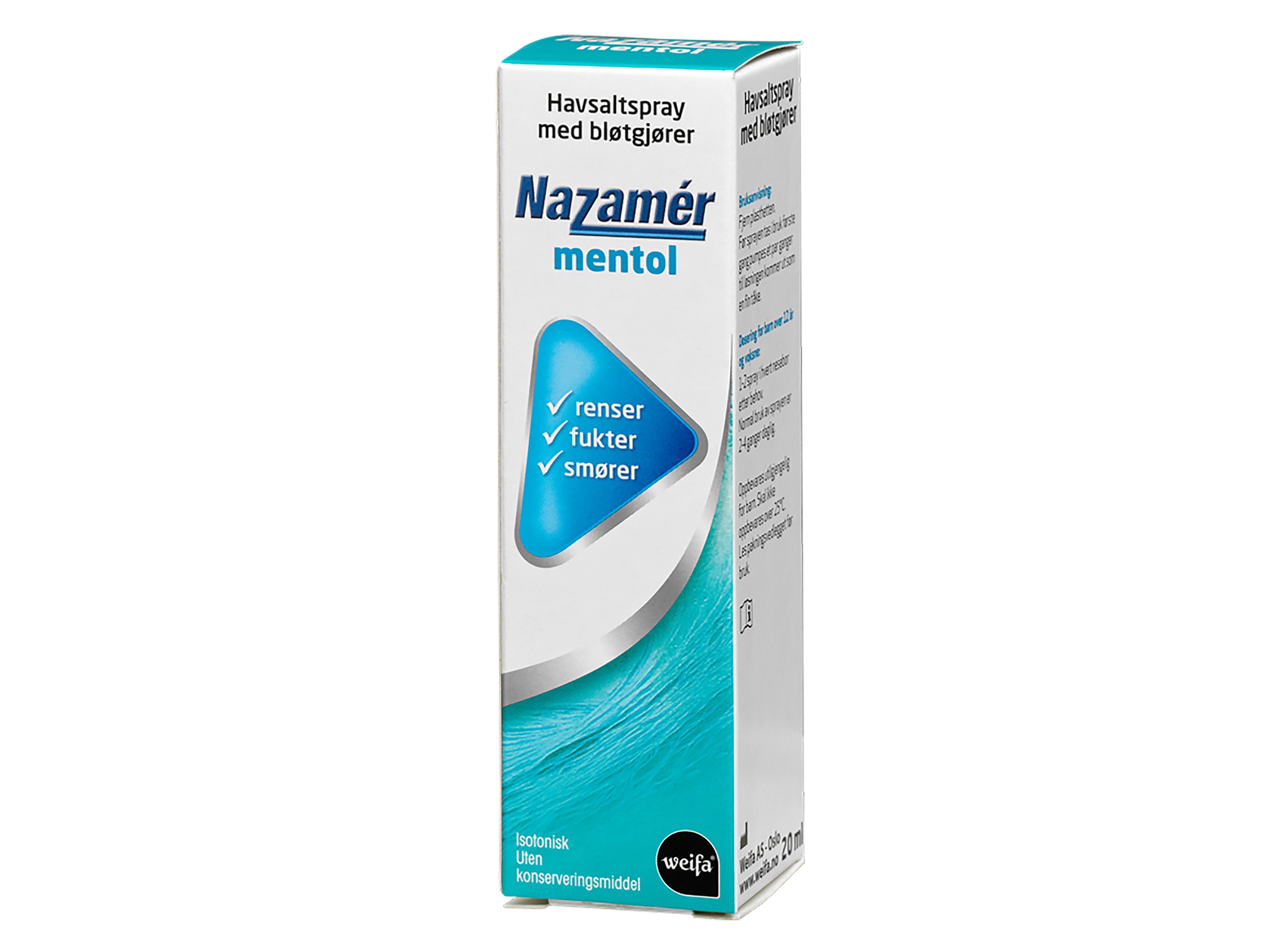 Nazamer Mentol saltvannsspray, 20 ml