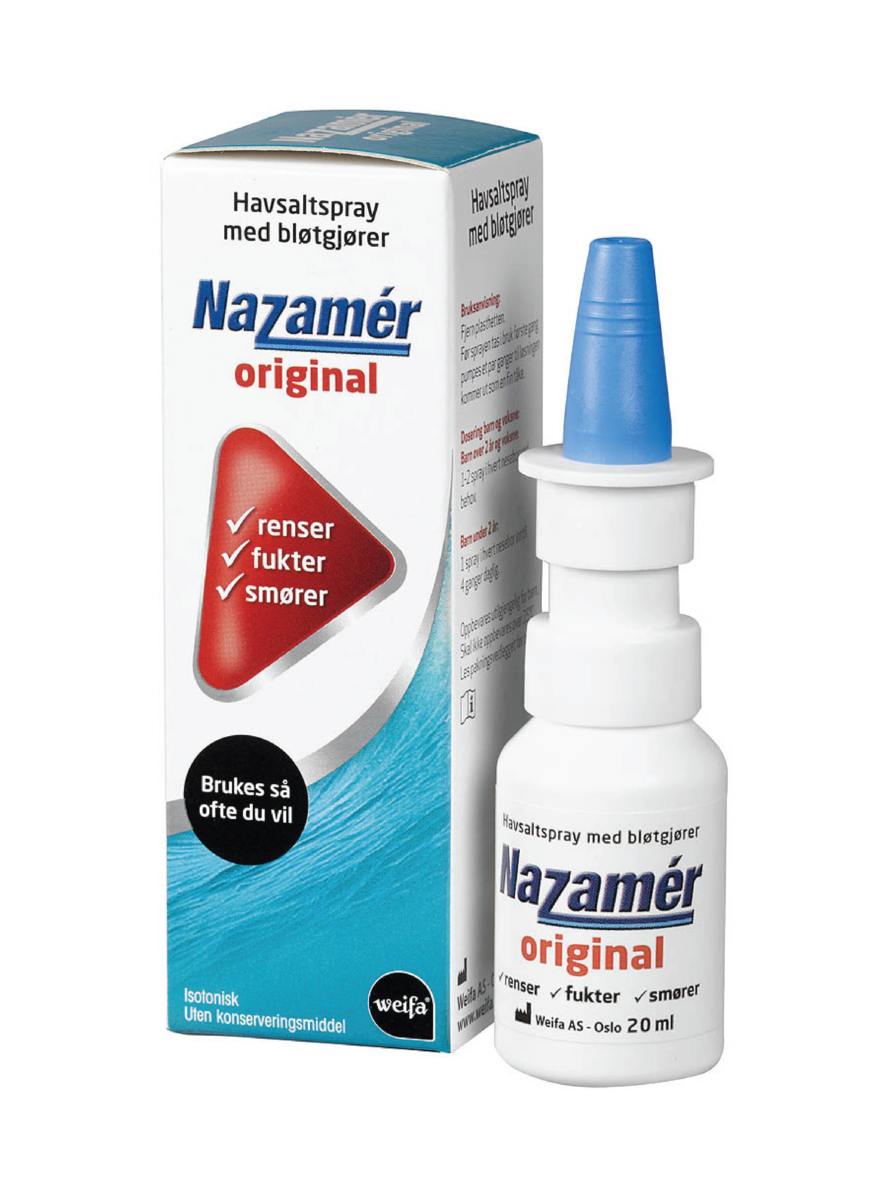 Nazamer Original Saltvannsnesespray, 20 ml