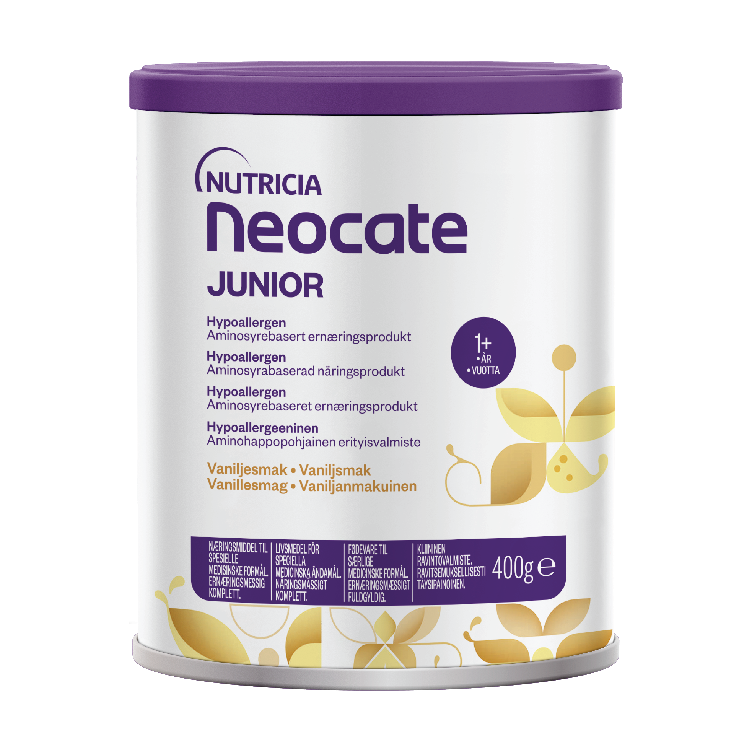 Neocate Junior, ernæringspulver til barn 1-10 år, Vanilje , 400 gram