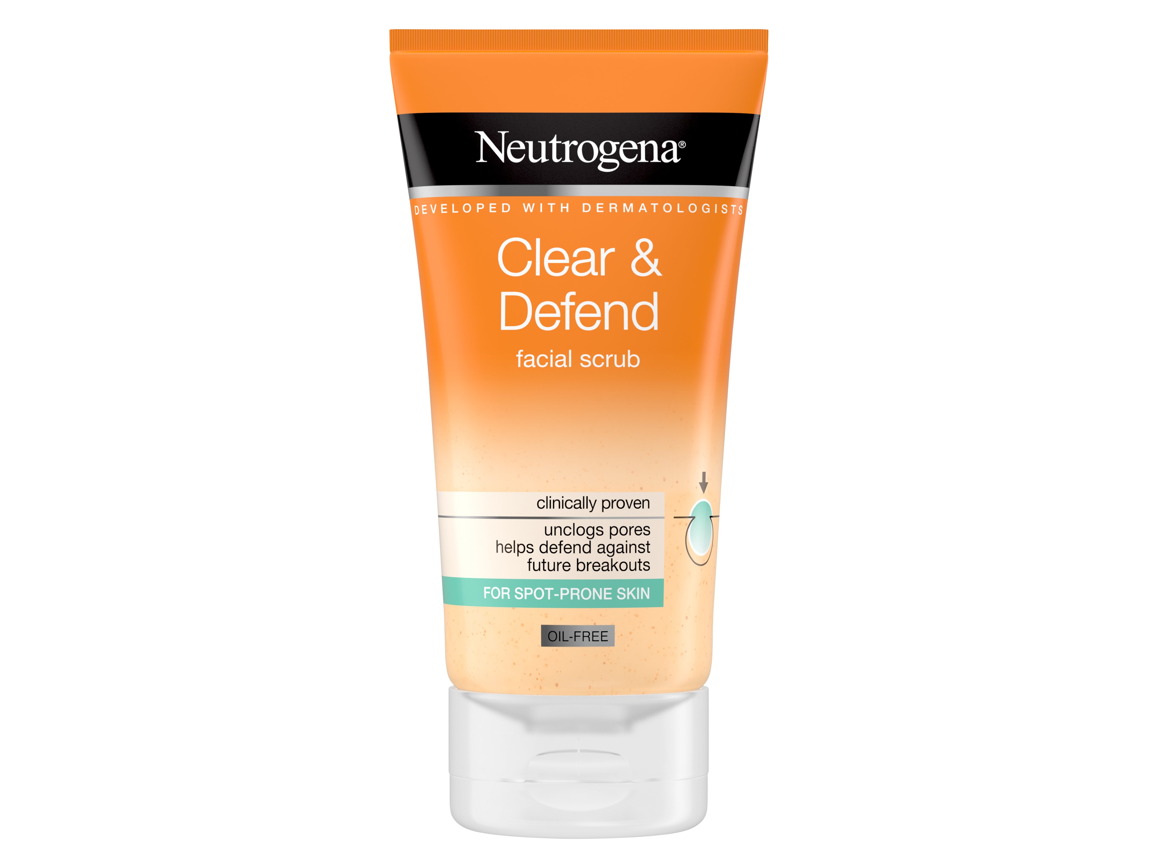 Neutrogena Clear & Defend Daily Facial Scrub, 150 ml