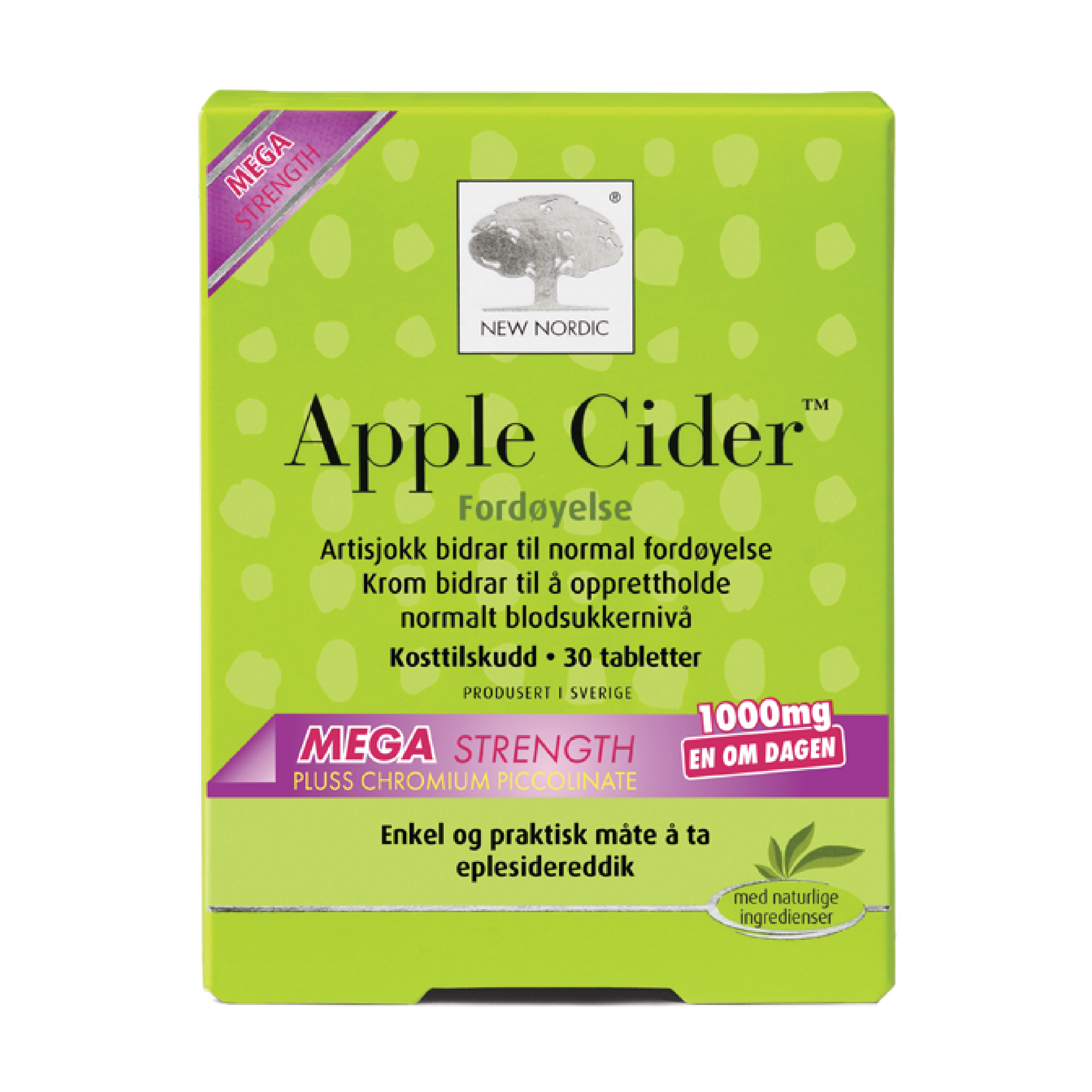New Nordic Apple Cider Mega Strength tabletter, 30 stk.