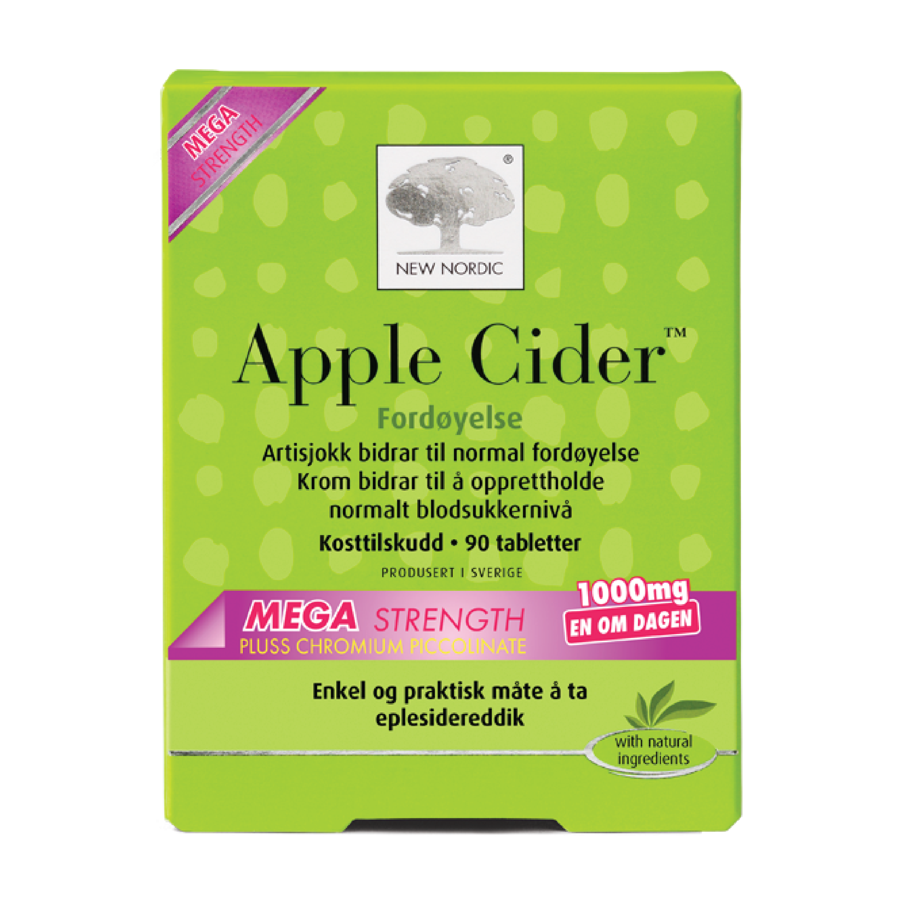 New Nordic Apple Cider Mega Strength tabletter, 90 stk.