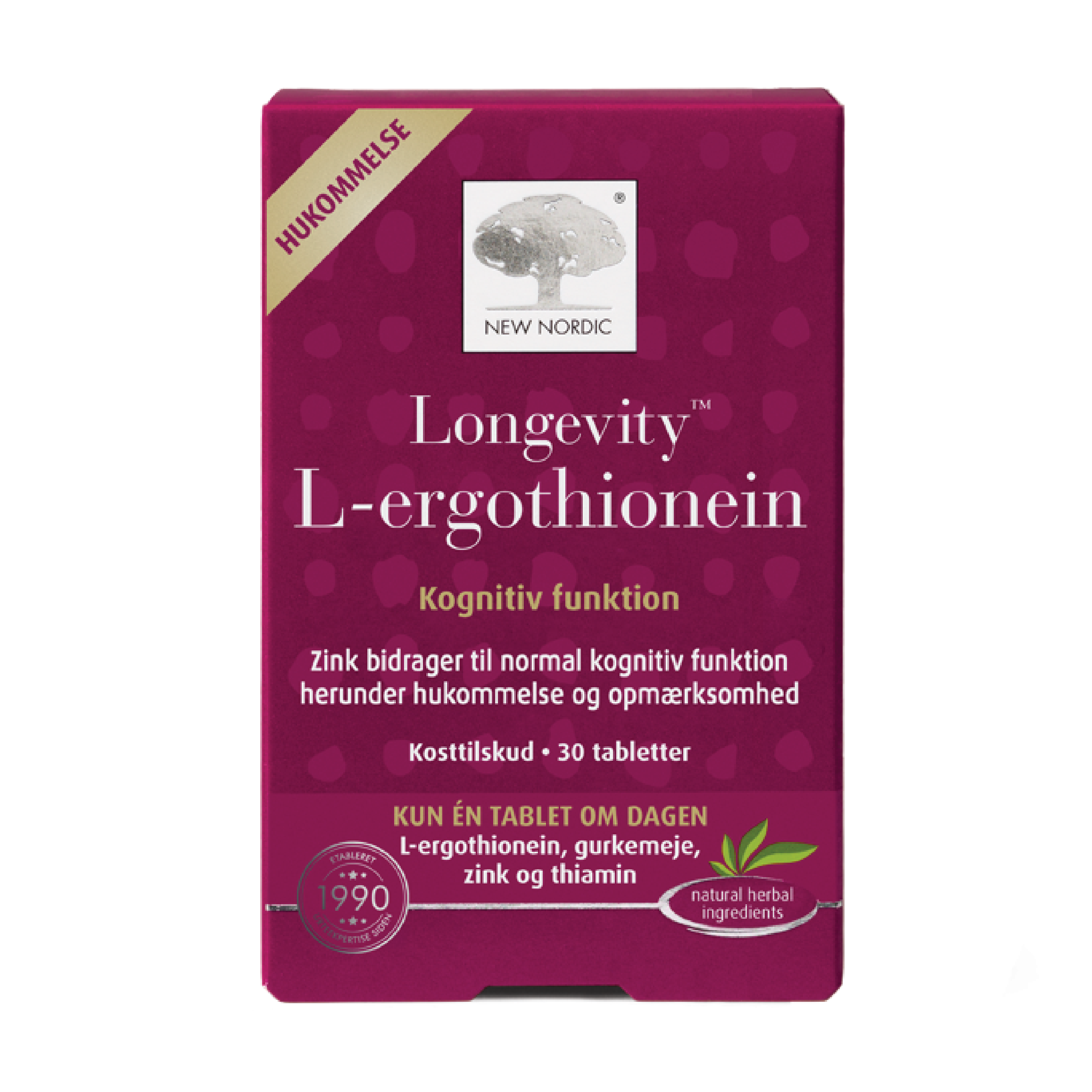 New Nordic Longevity L-Ergothionein tabletter, 30 stk.