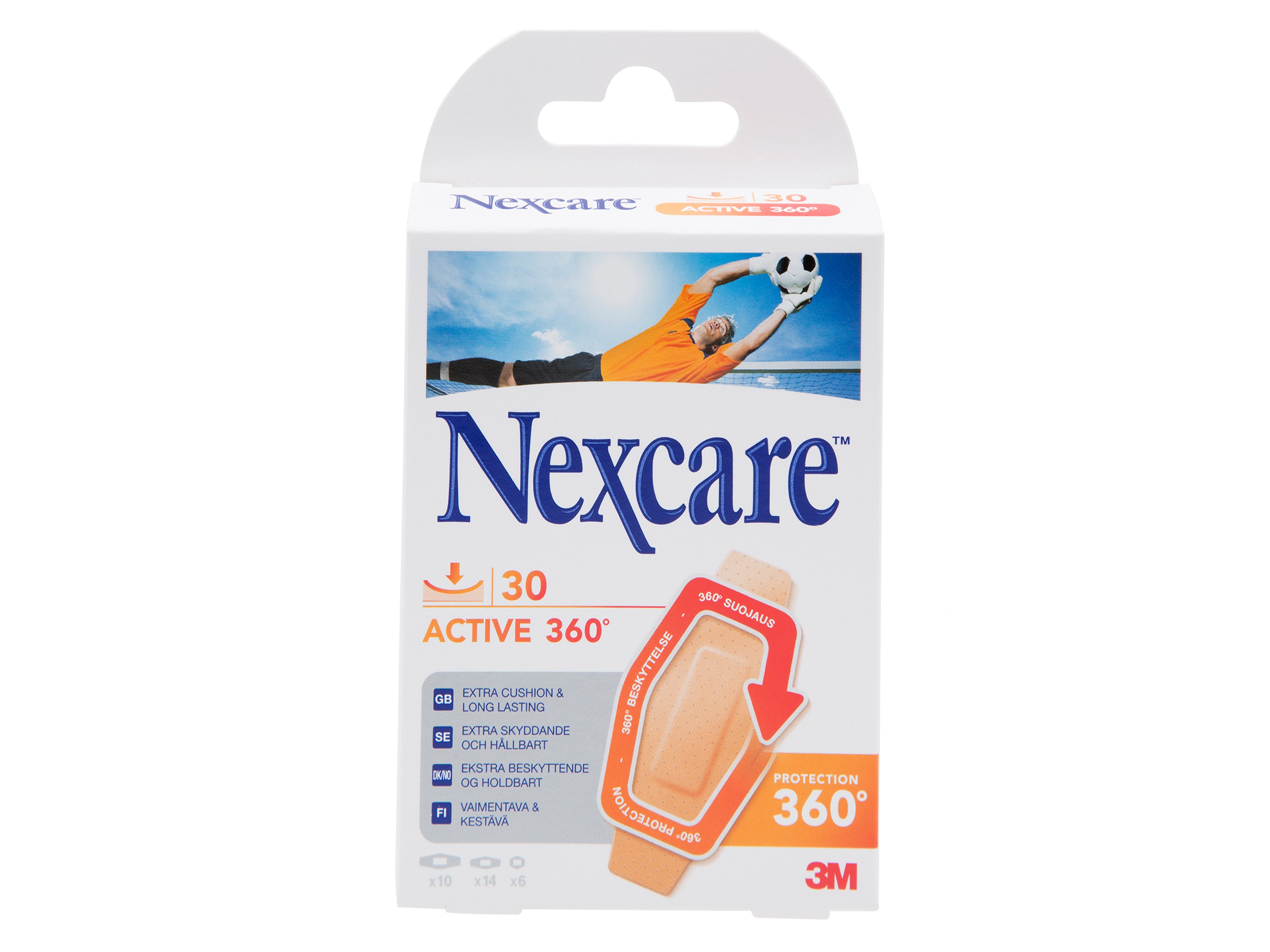 Nexcare Active 360 Assorterte Plaster, 30 stk.