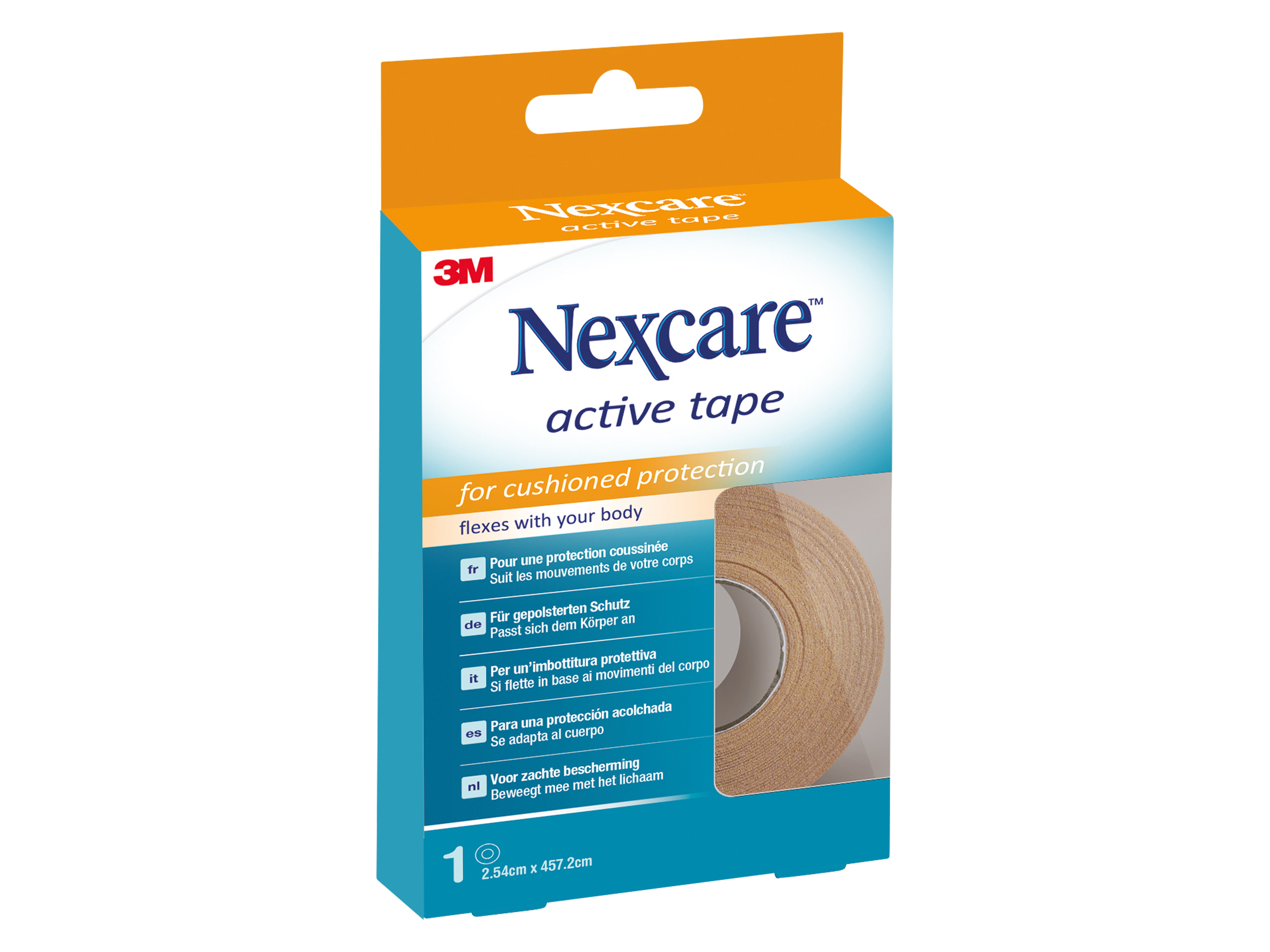 Nexcare Active gnagsårtape, 2,5 cm x 4,5 m, 1 stk.