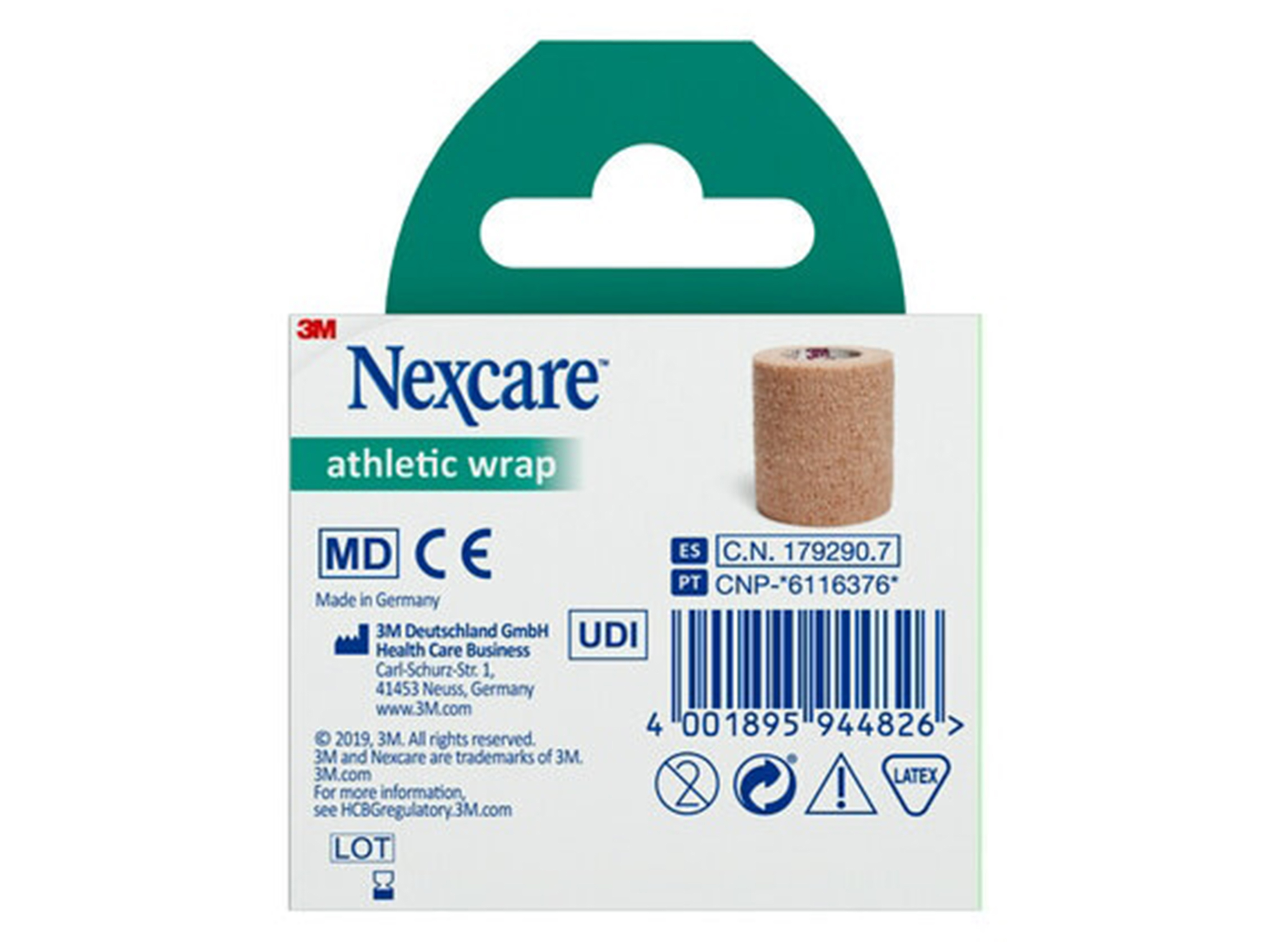 Nexcare Athletic Wrap 5cm x 2,5m, Brun, 1 stk.