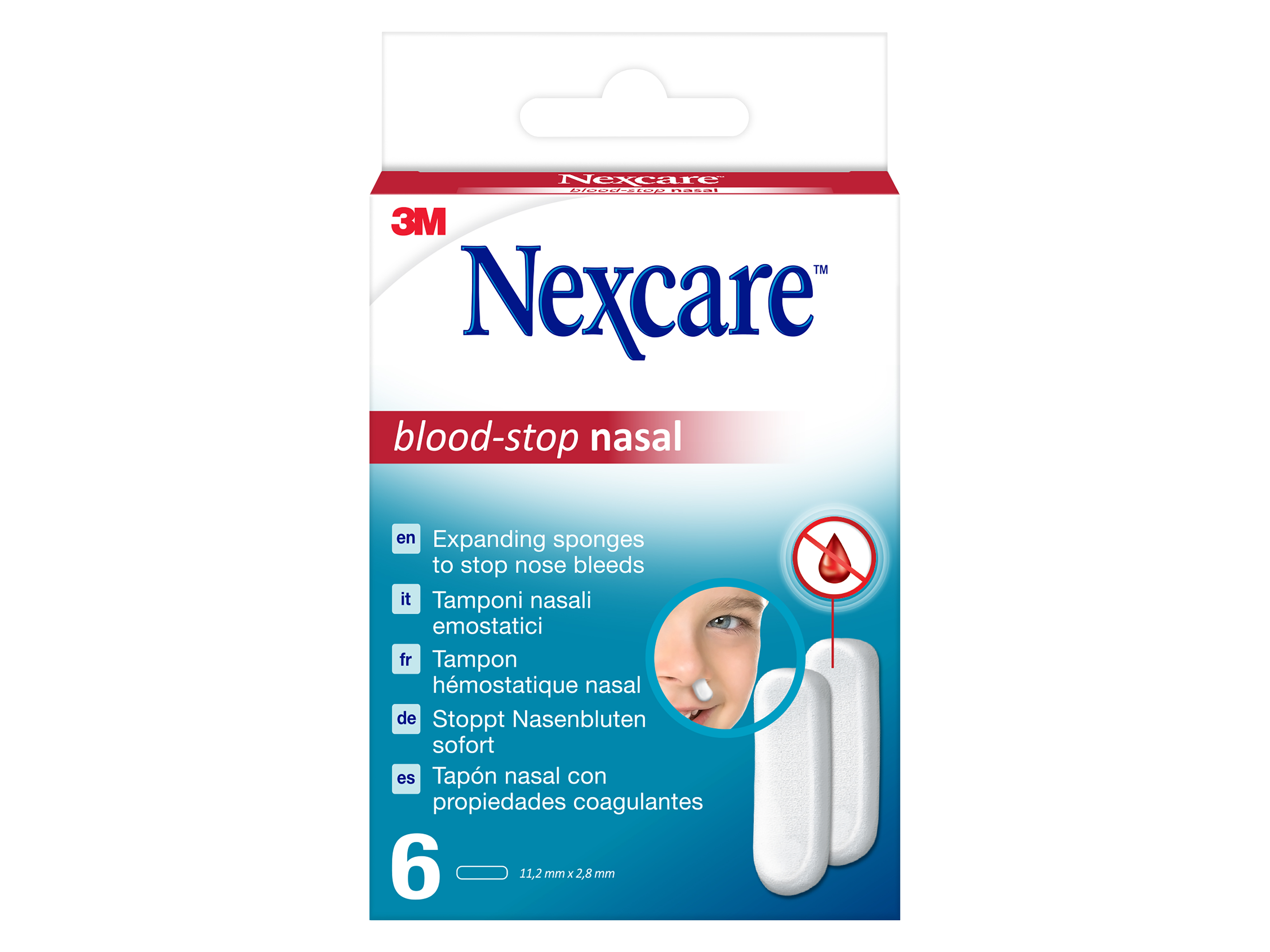 Nexcare Blood-stop neseplugger, 6 stk
