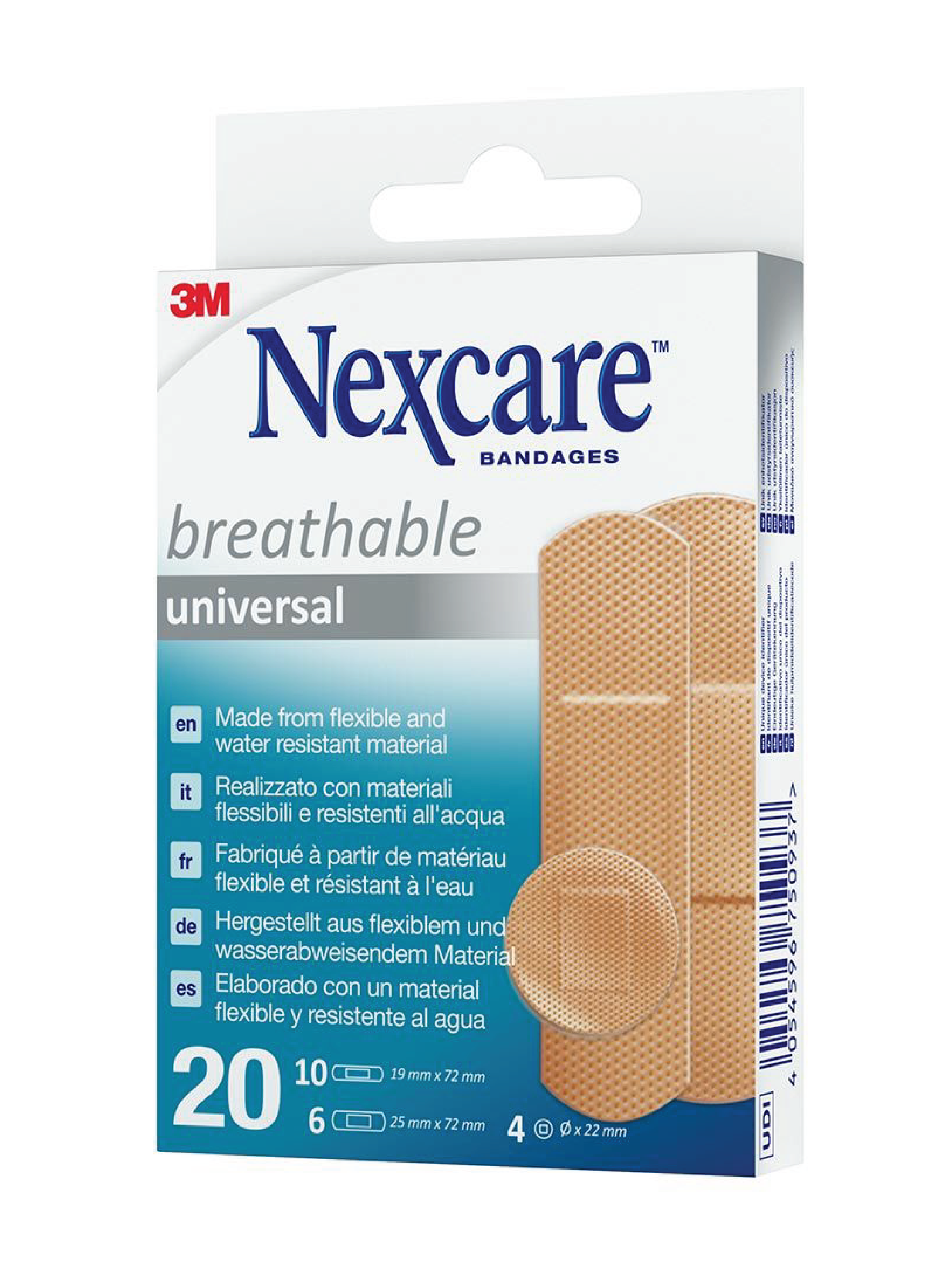Nexcare Universal Plaster Assortert, 20 stk.