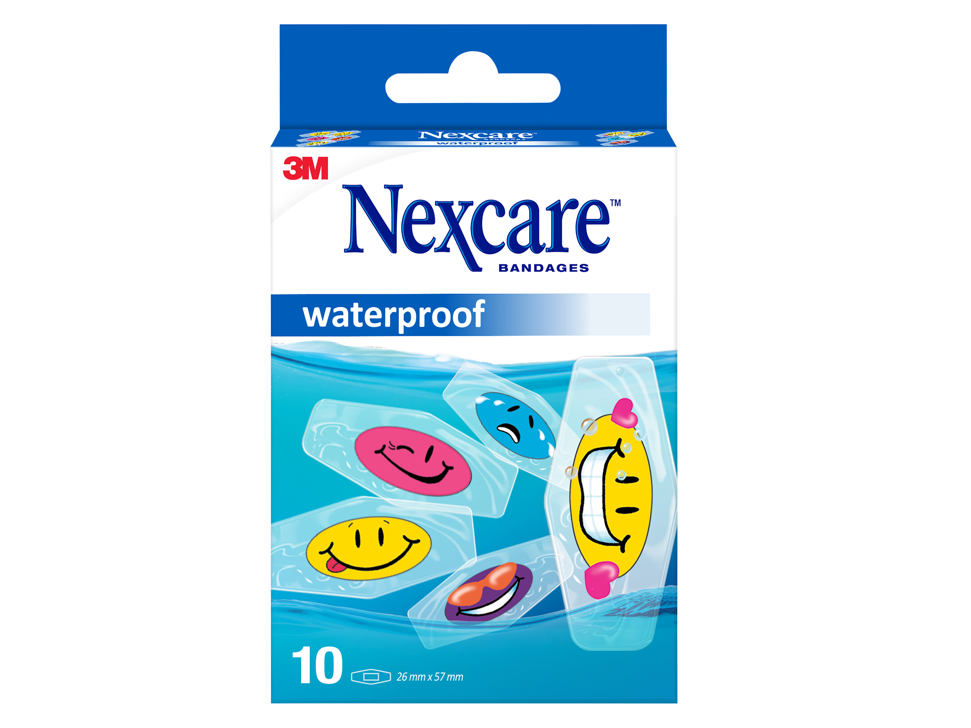 Nexcare Waterproof Smiley, 10 stk