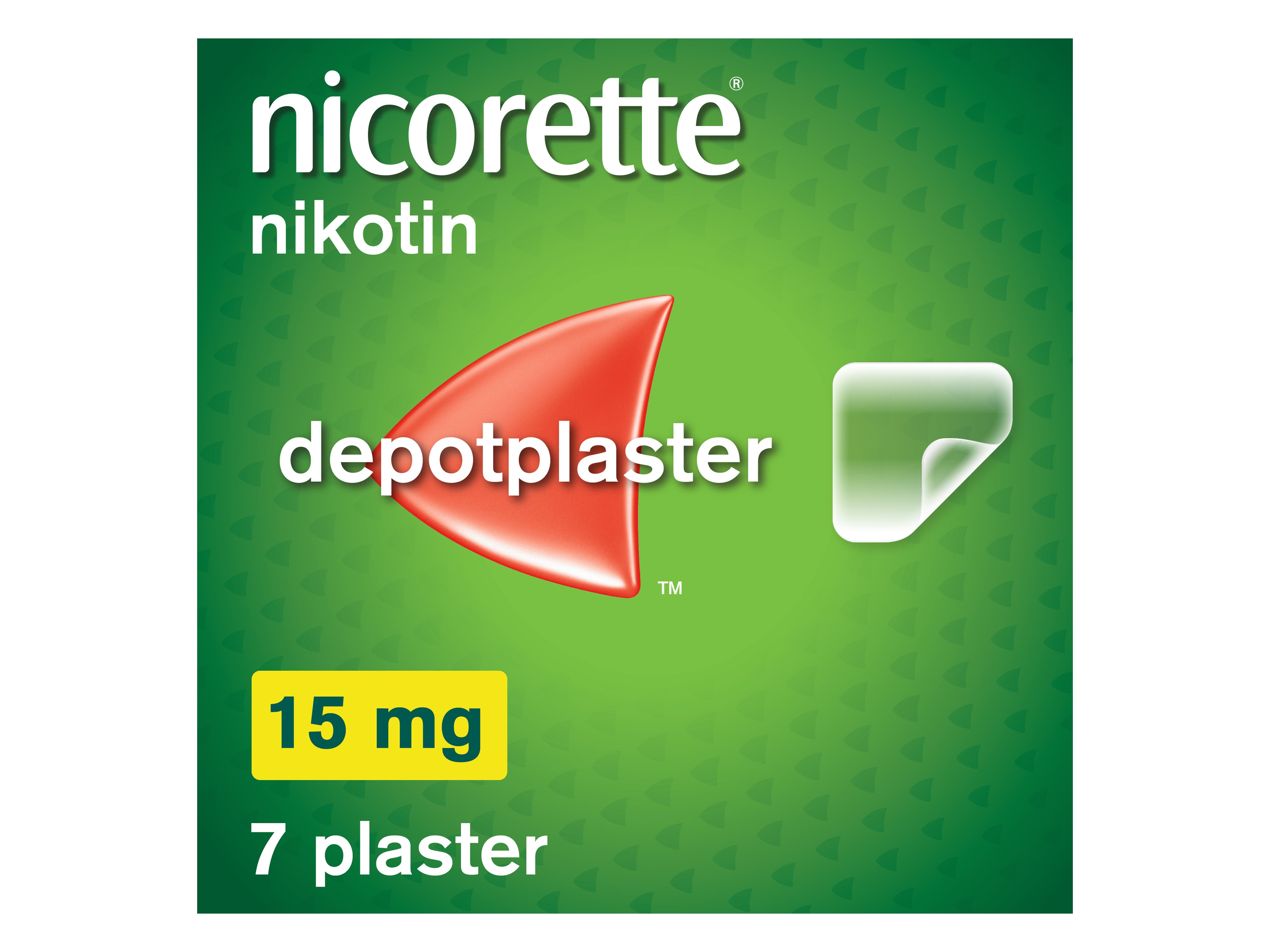 Nicorette 15 mg/16 timer depotplaster, 7 stk.