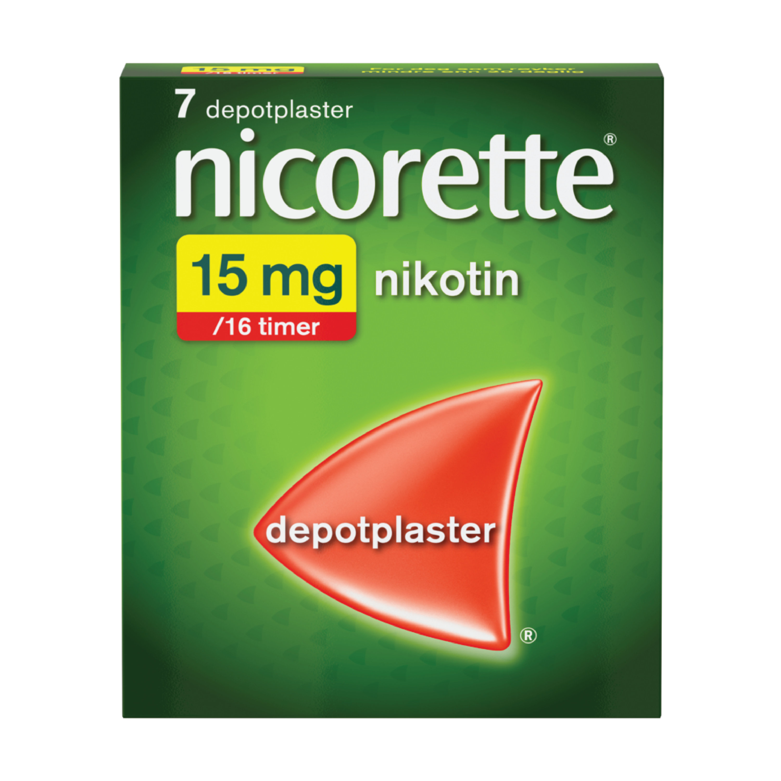 Nicorette 15 mg/16 timer depotplaster, 7 stk.