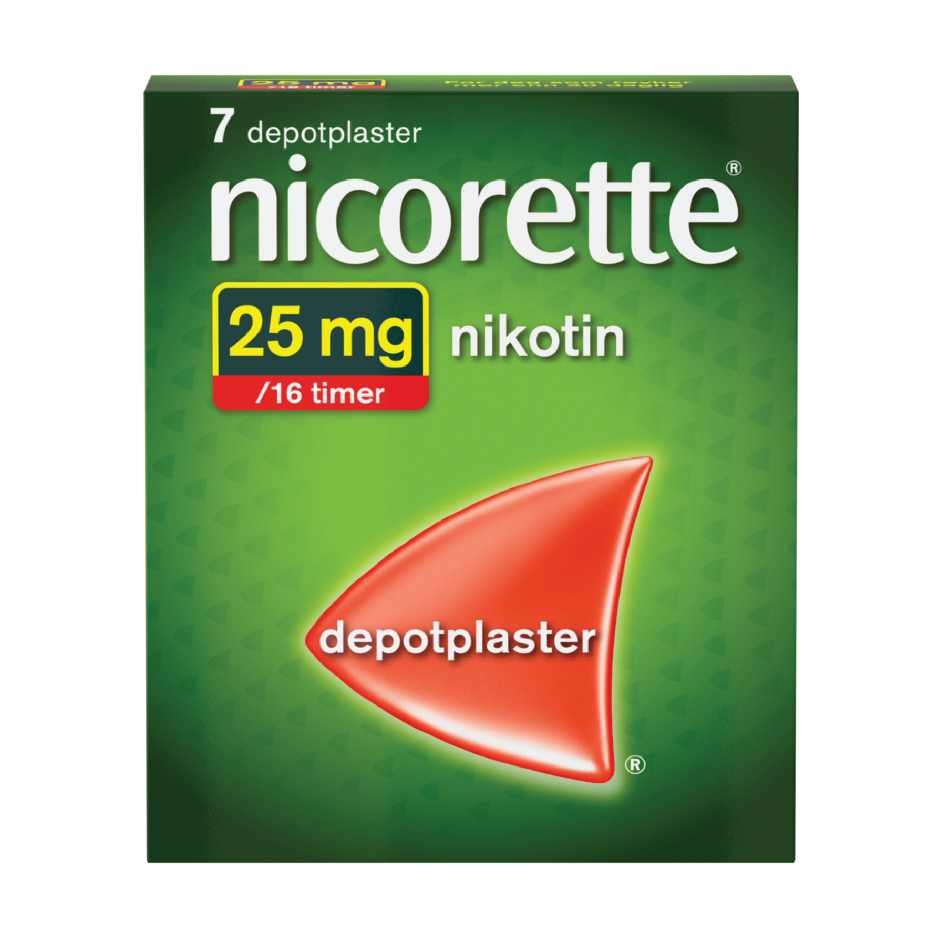 Nicorette 25 mg/16 timer depotplaster, 7 stk.