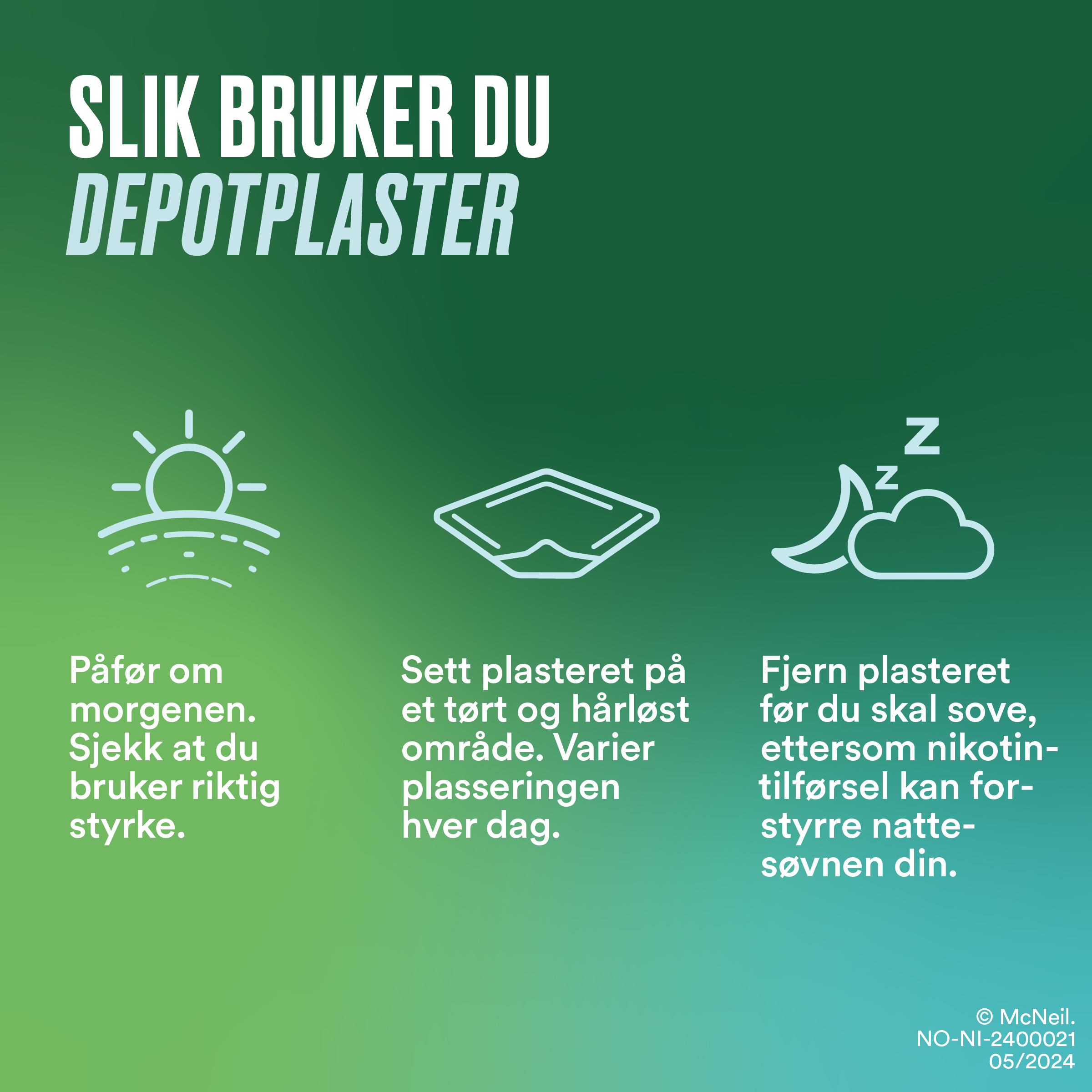 Nicorette 10 mg/16 timer depotplaster, 7 stk.