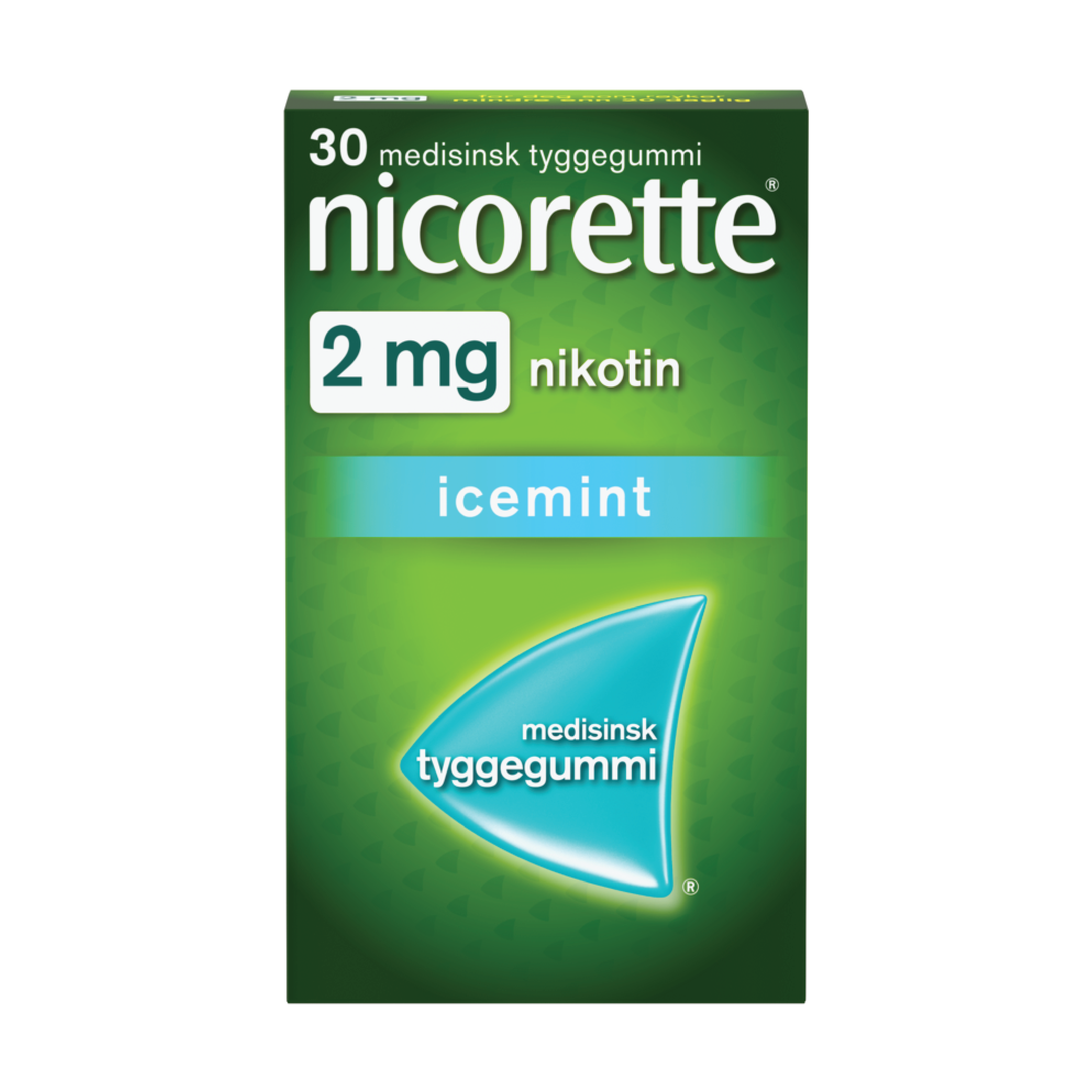 Nicorette 2 mg tyggegummi, Icemint, 30 stk.