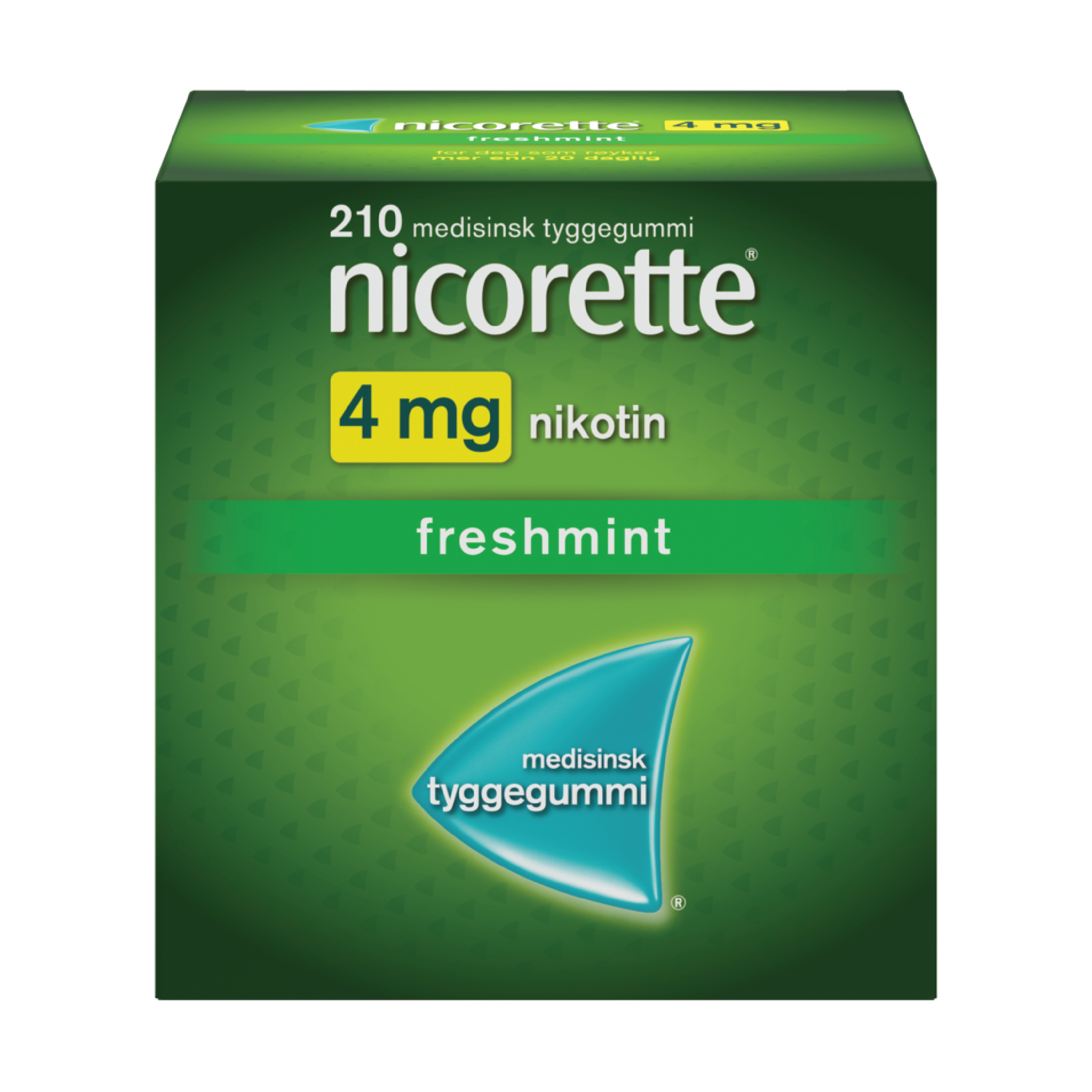 Nicorette 4 mg tyggegummi, Freshmint, 210 stk.