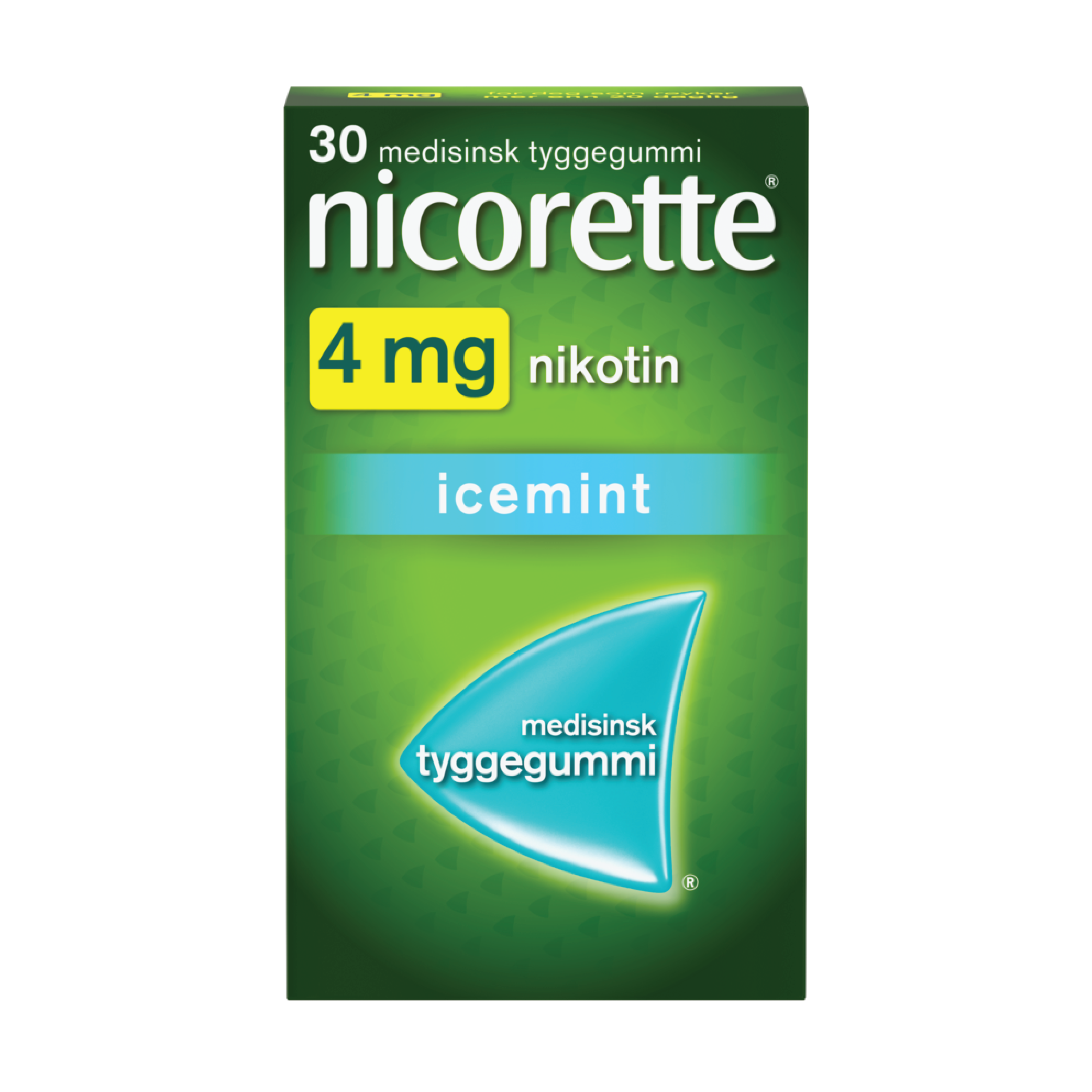 Nicorette 4 mg tyggegummi, Icemint, 30 stk.