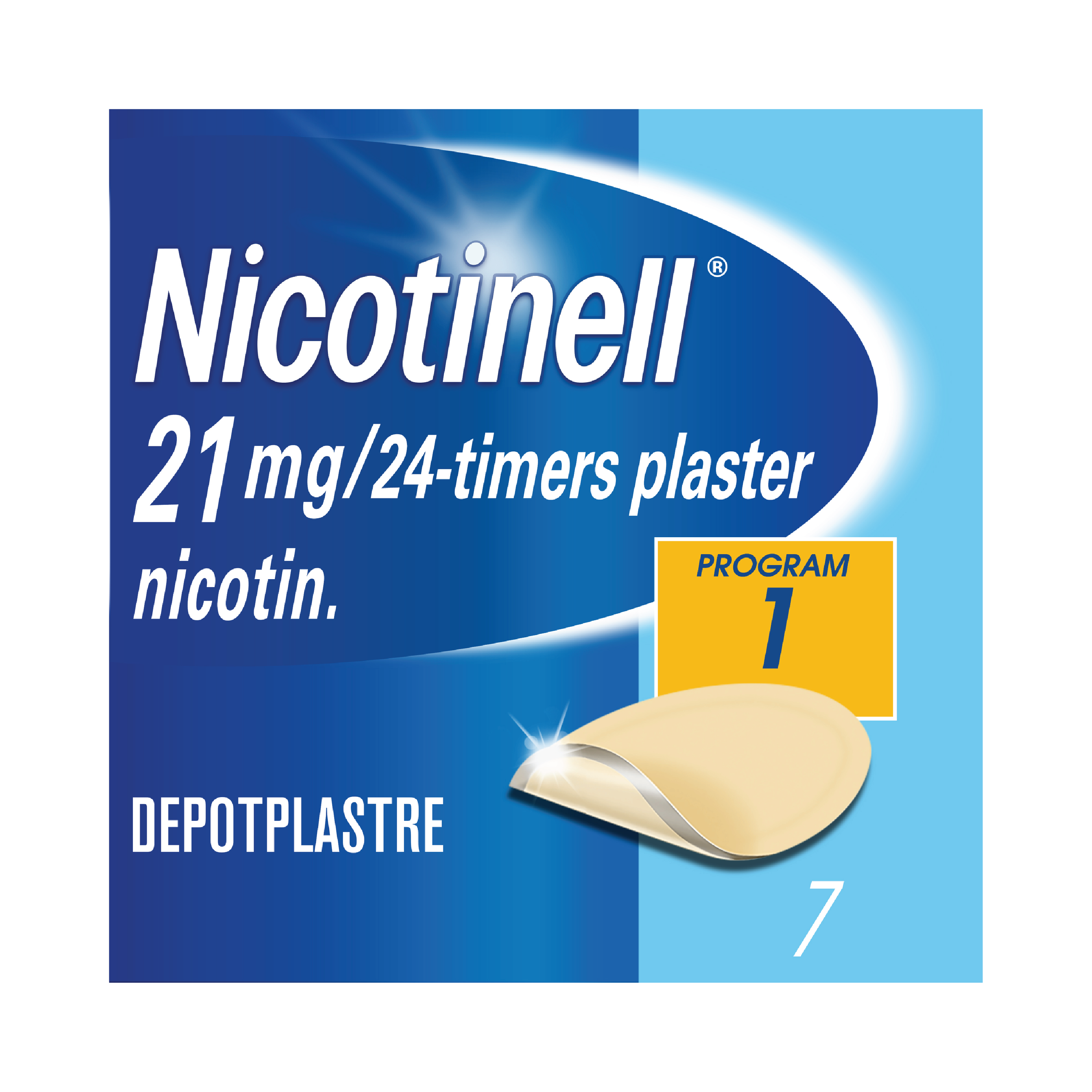 Nicotinell Depotplaster 21mg/24t, 7 stk.