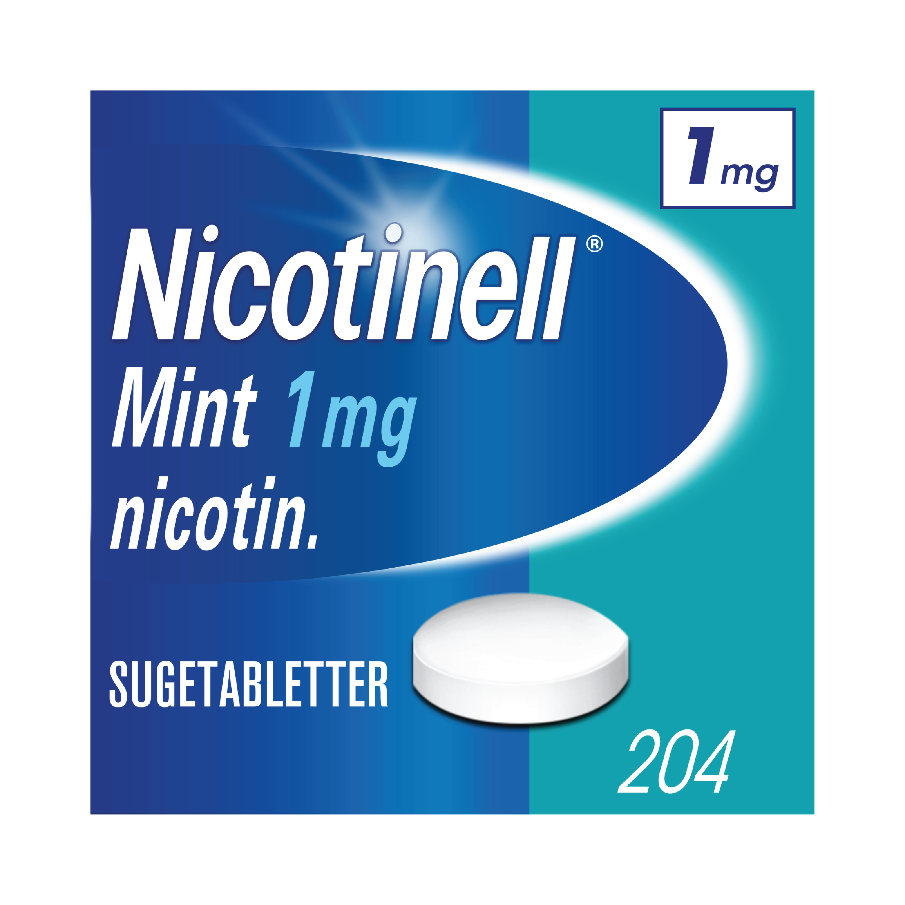 Nicotinell Sugetabletter 1mg, Slutte å røyke,  204 stk.