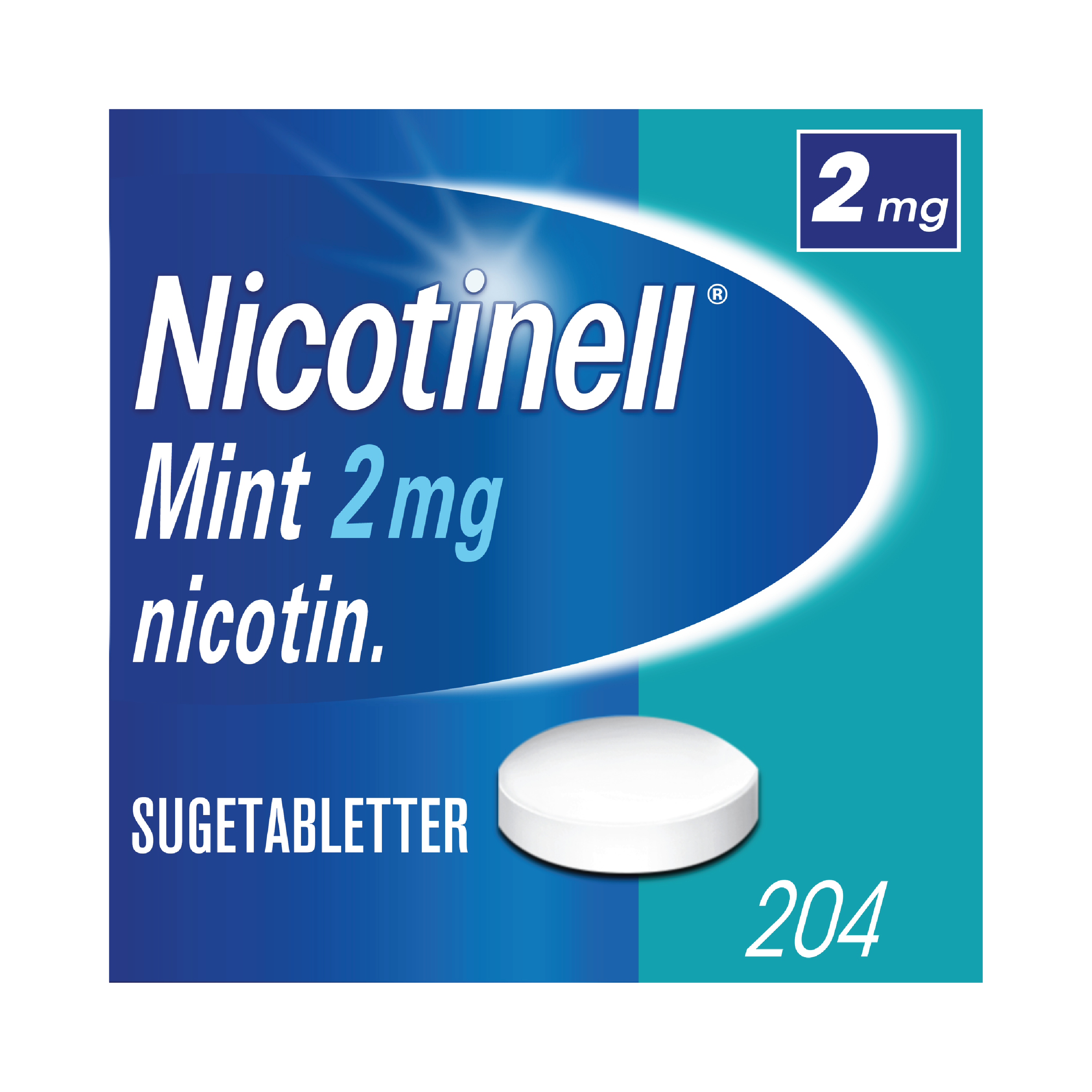 Nicotinell Sugetabletter 2mg, Slutte å røyke,  204 stk.