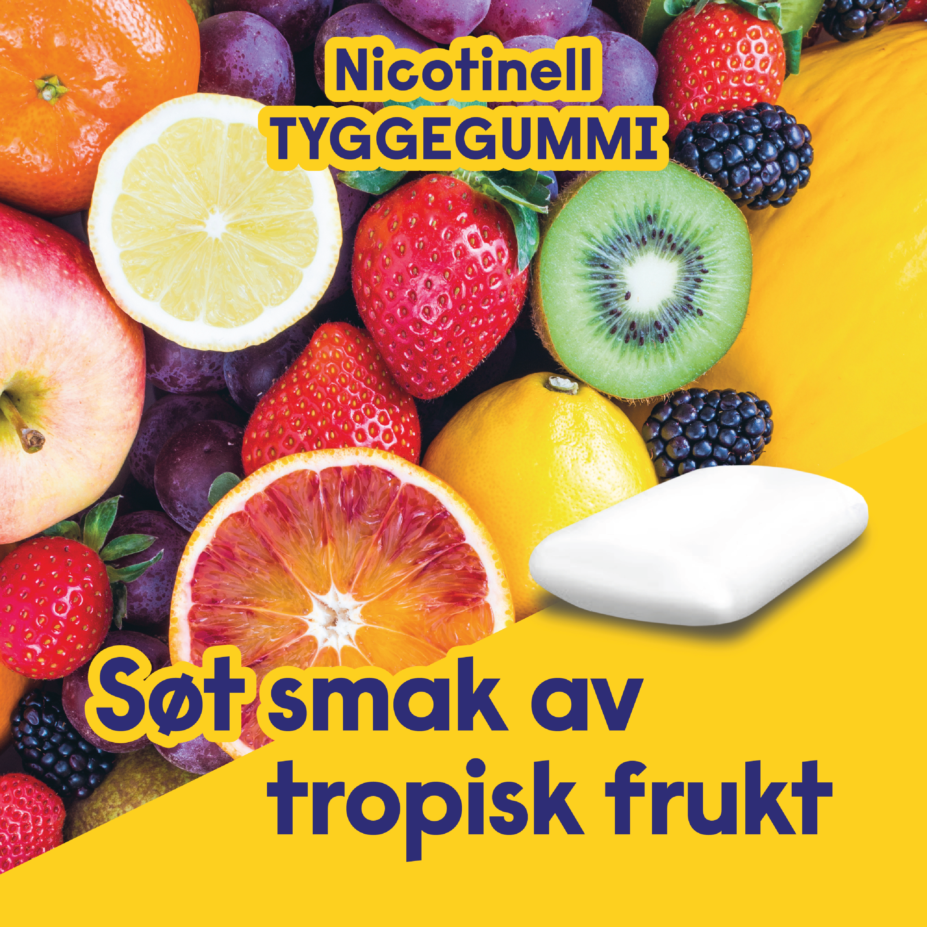 Nicotinell 4 mg tyggegummi, Tropisk frukt, 204 stk.