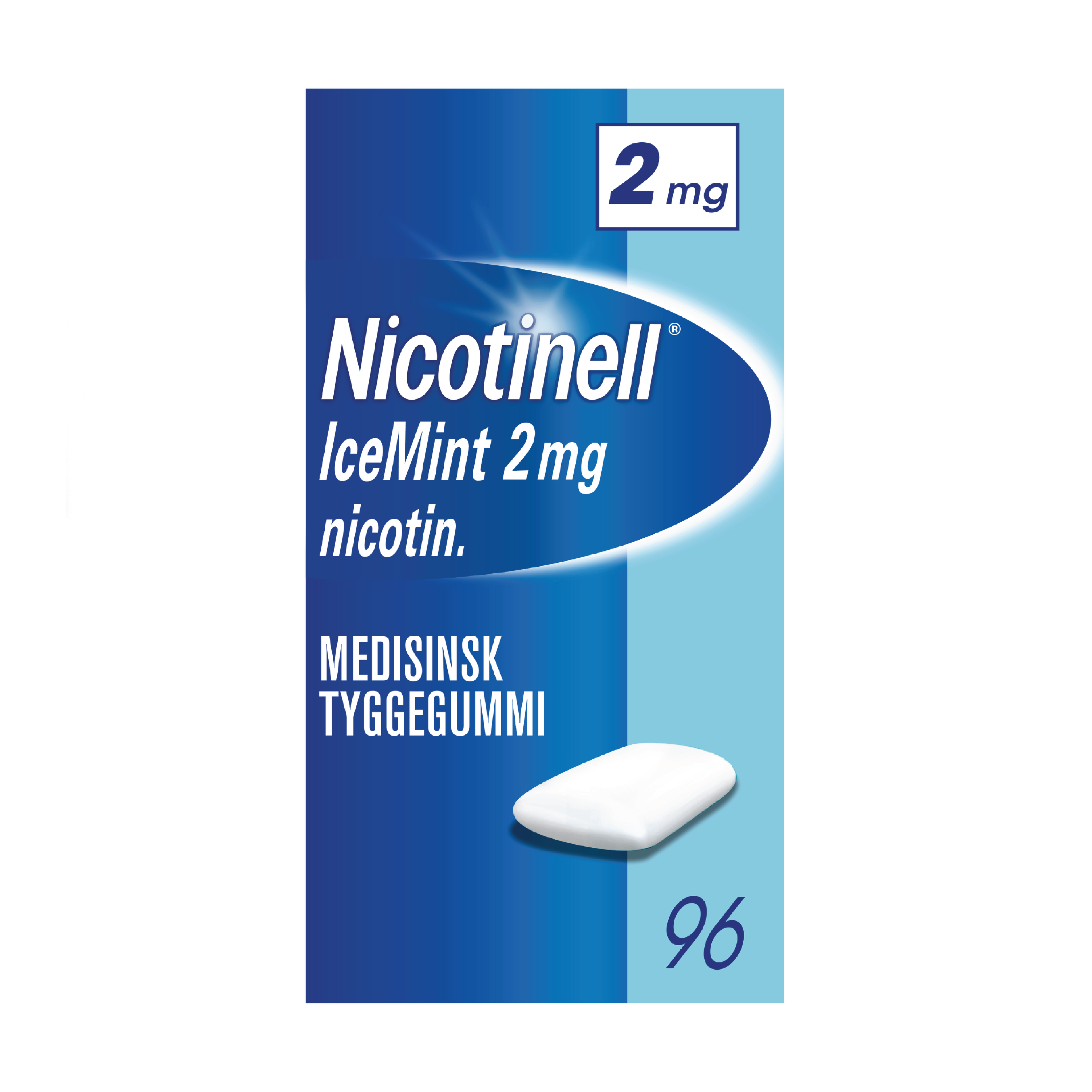 Nicotinell Tyggegummi 2mg icemint, 96 stk.