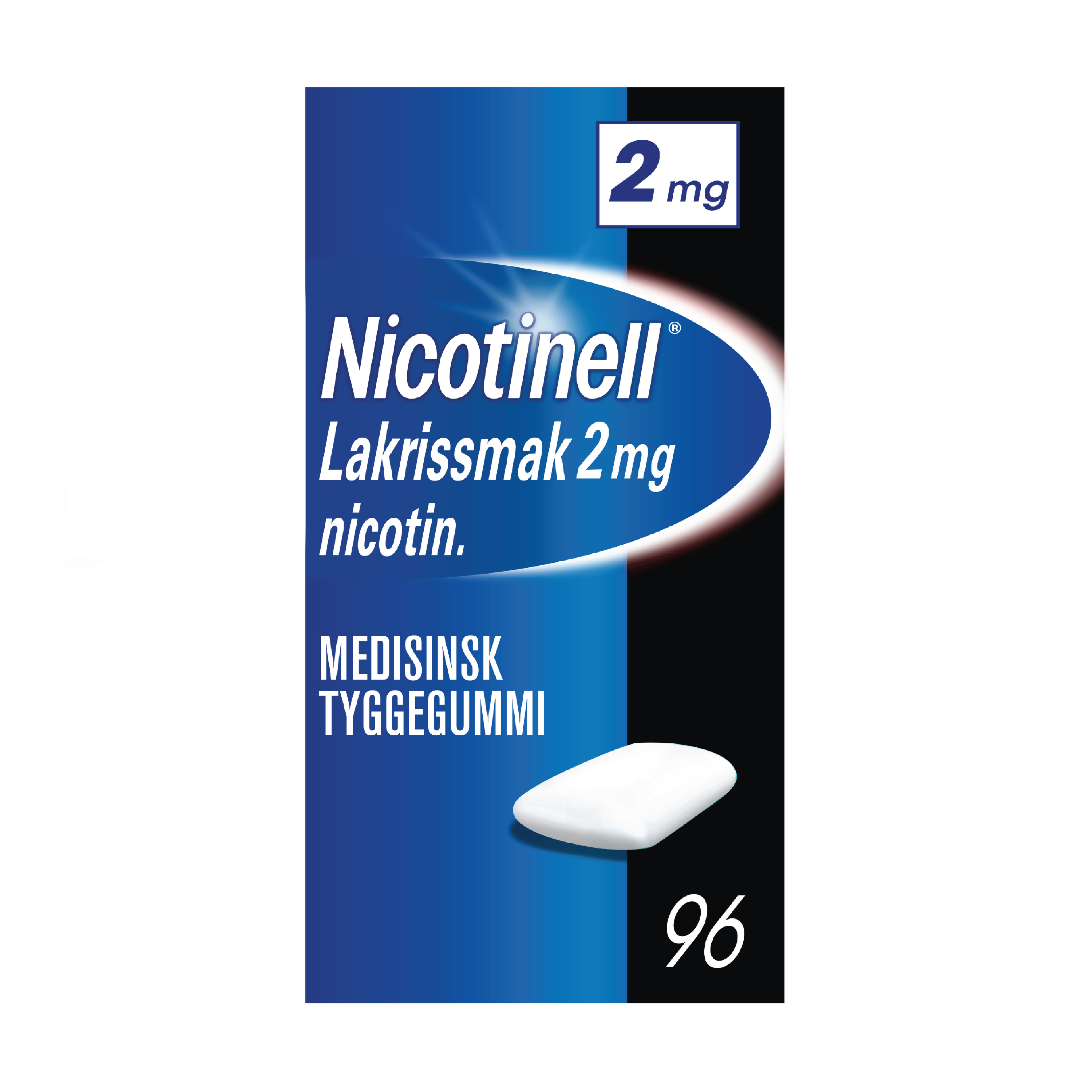 Nicotinell Tyggegummi 2mg lakris, 96 stk.