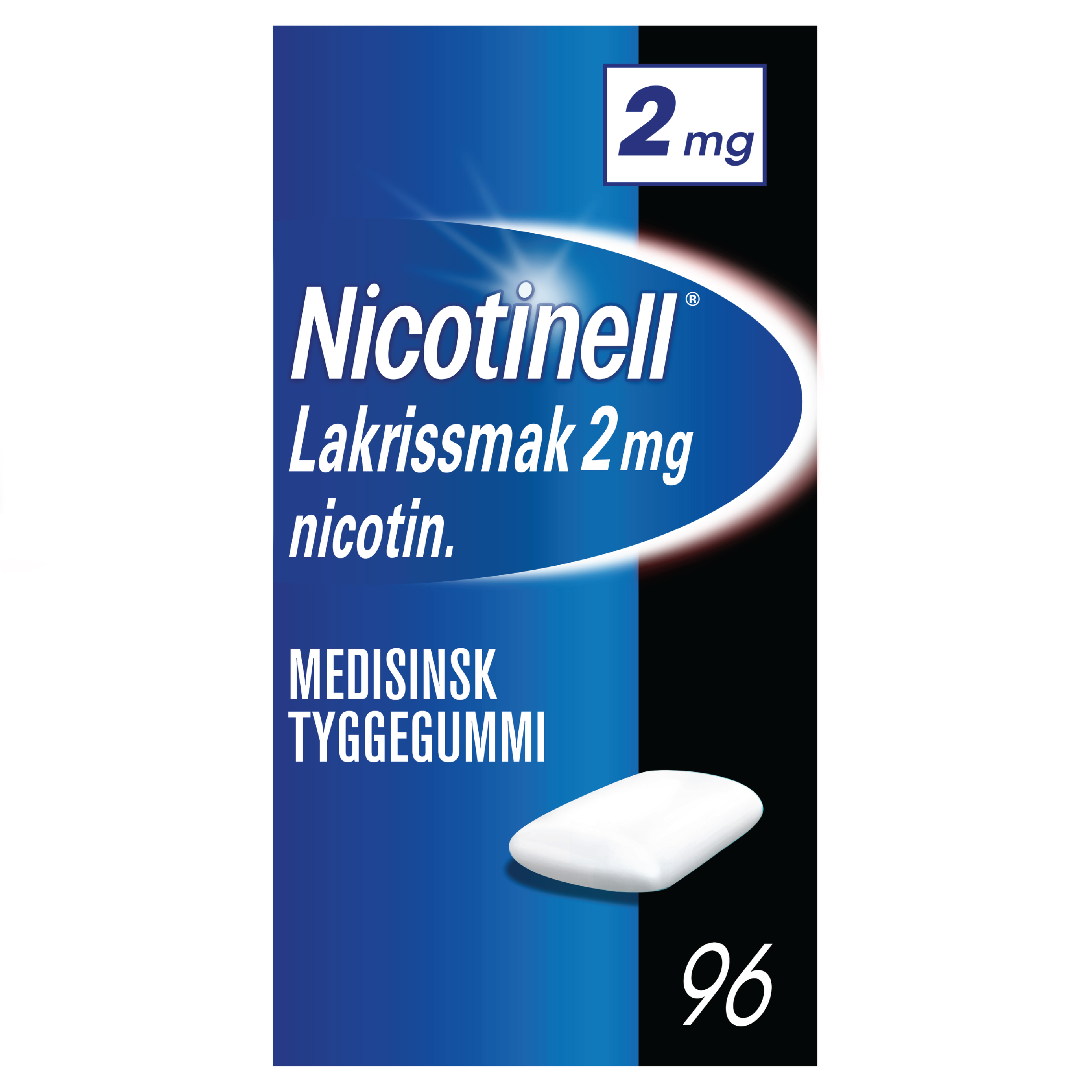Nicotinell Tyggegummi 2mg lakris, Slutte å røyke,  96 stk.
