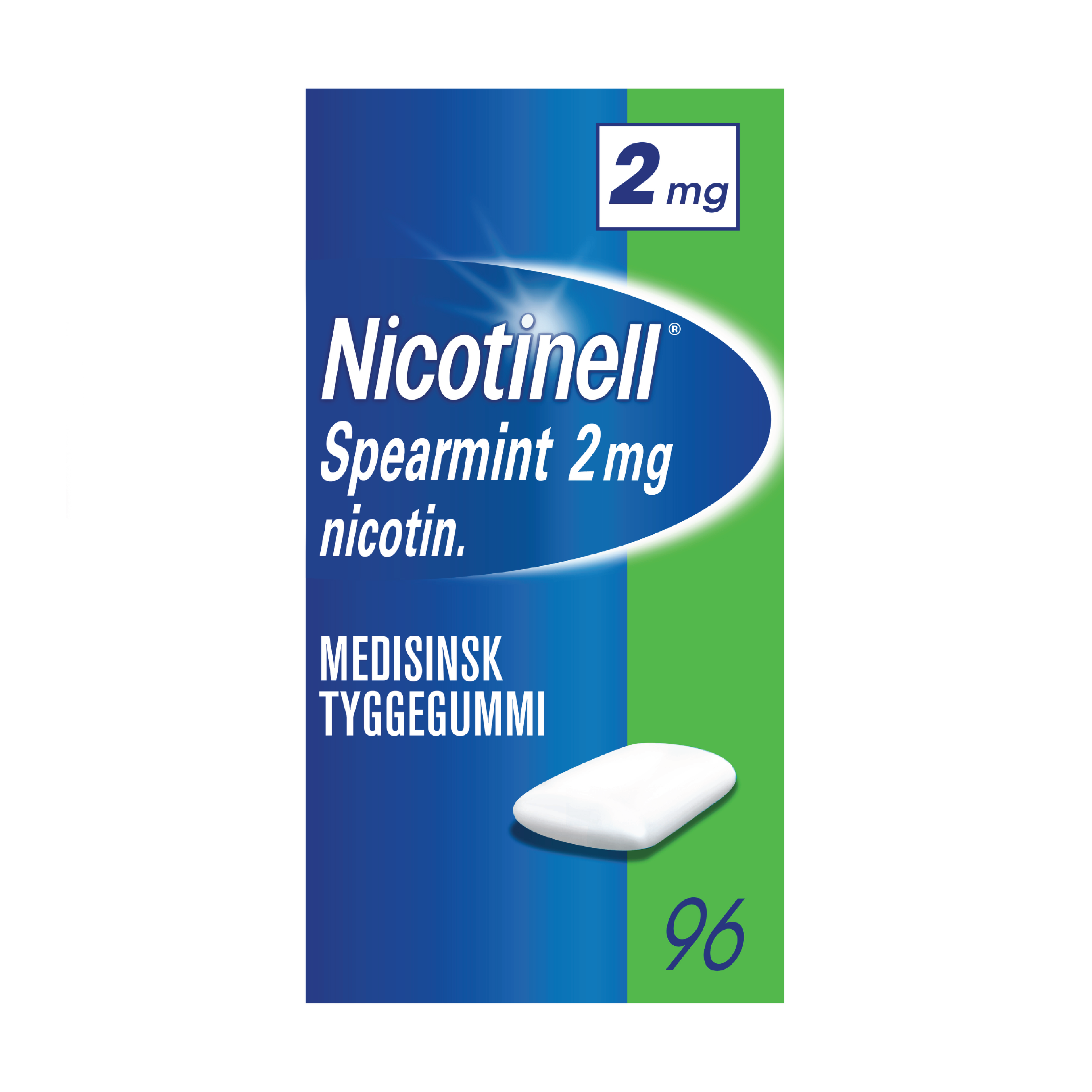 Nicotinell Spearmint Tyggegummi 2mg, 96 stk.