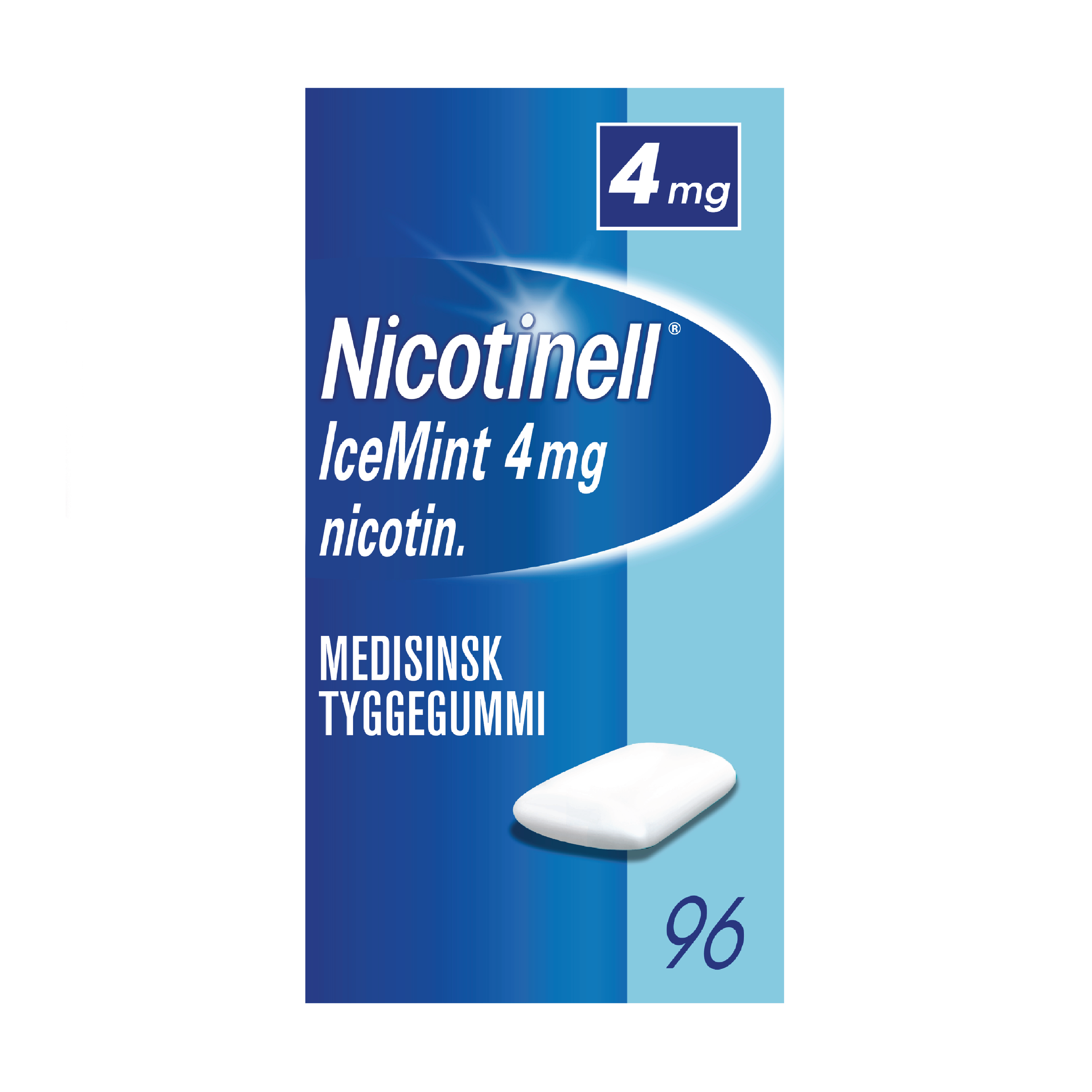 Nicotinell Tyggegummi 4mg icemint, 96 stk.